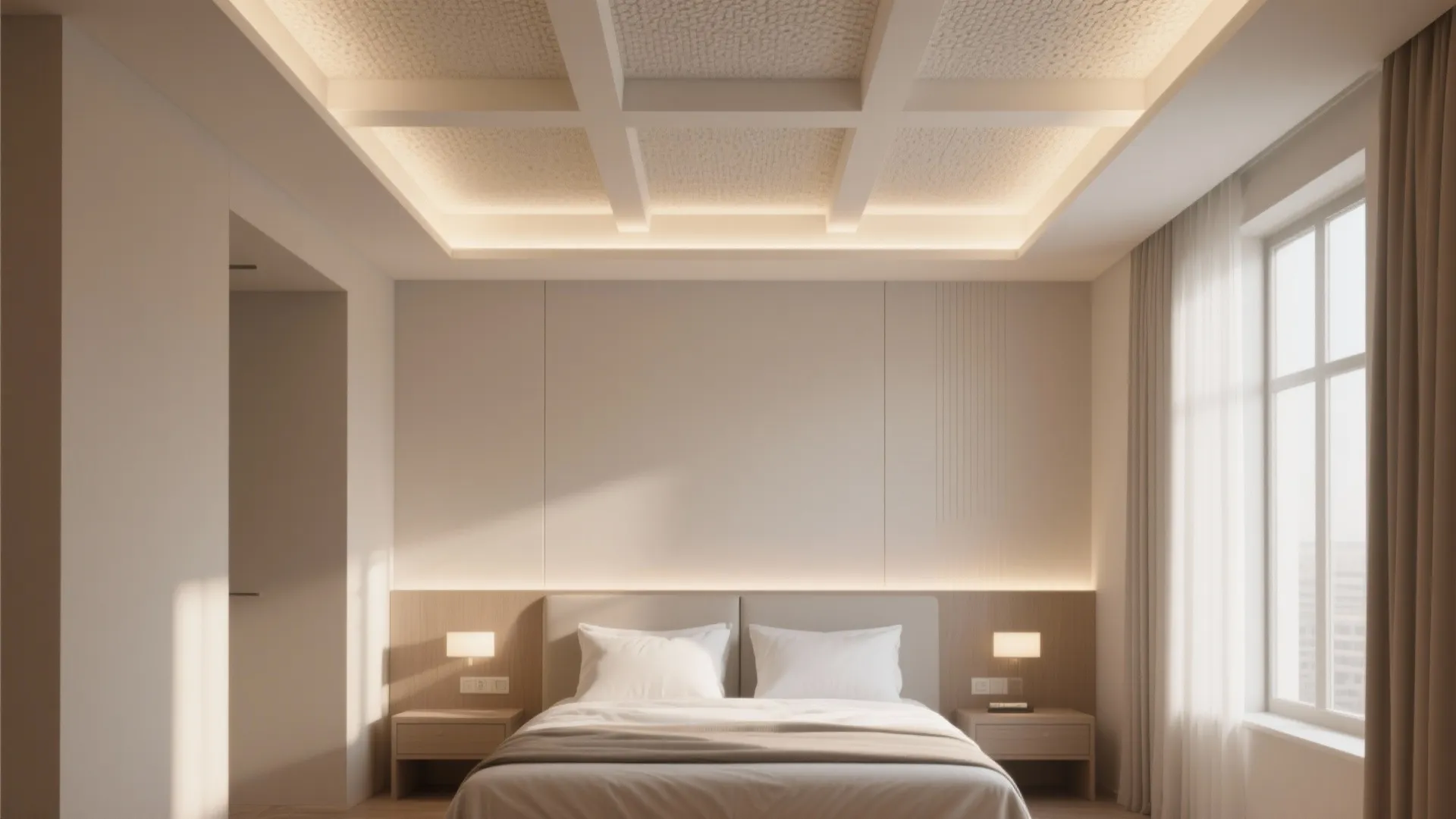 Minimalist Coffered Ceiling