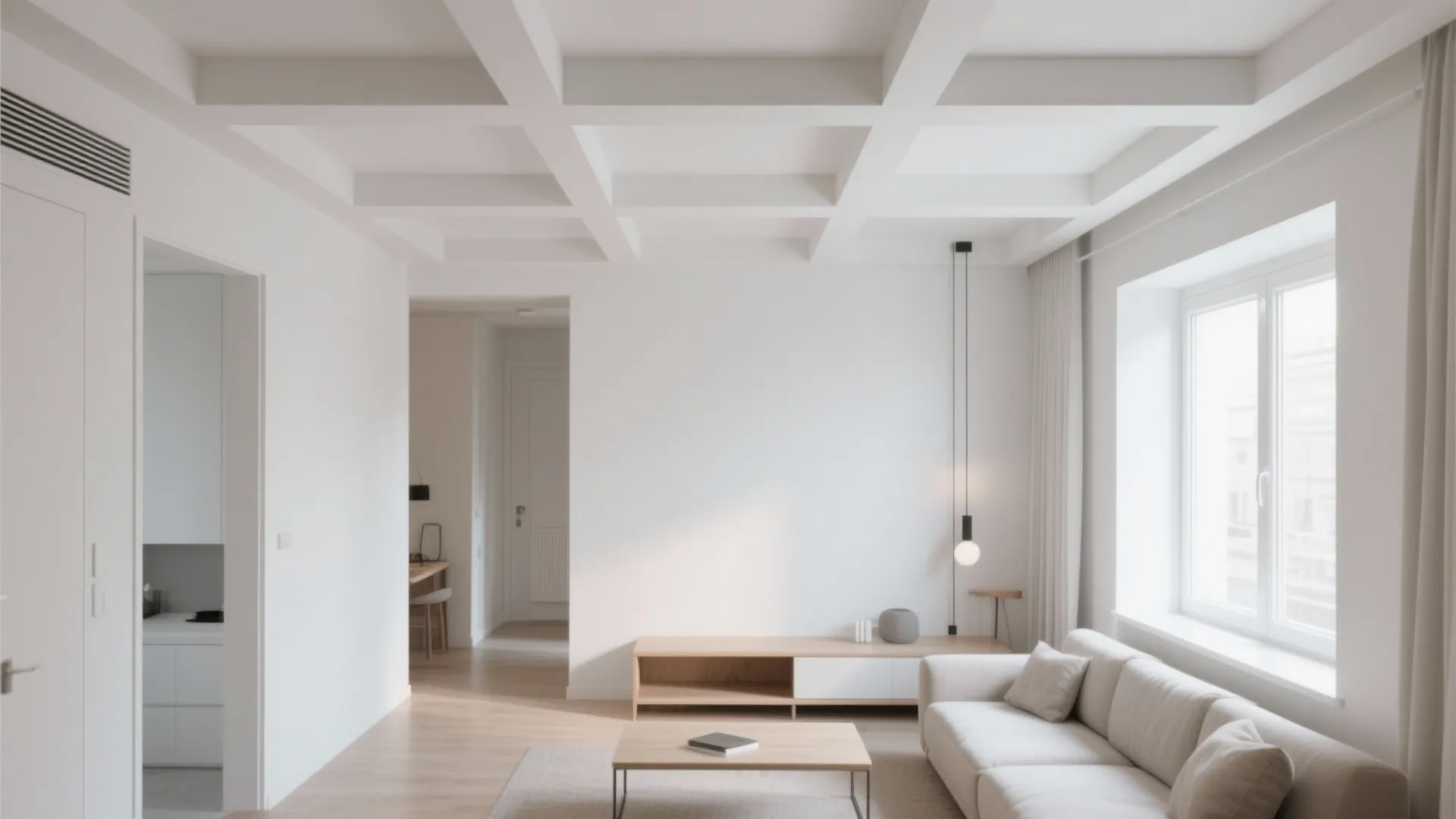 Minimalist Coffered Ceiling