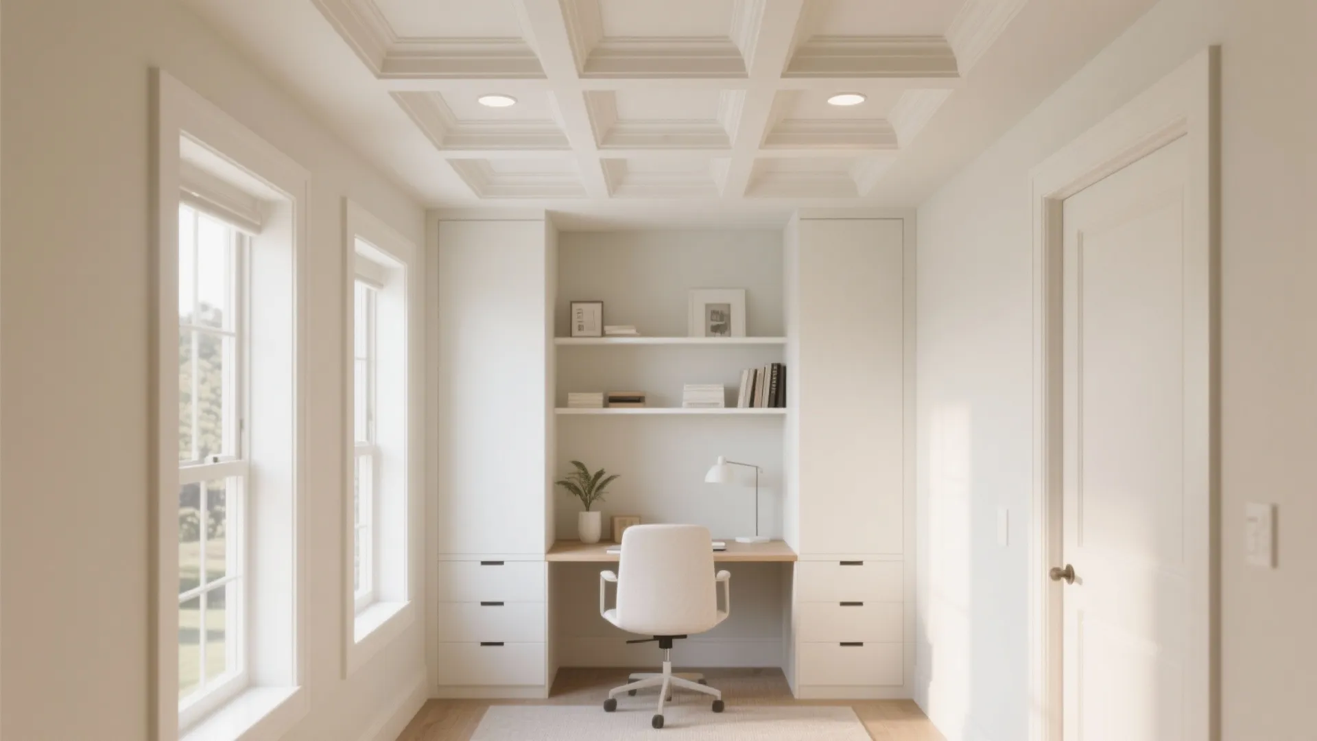 Minimalist Coffered Ceiling