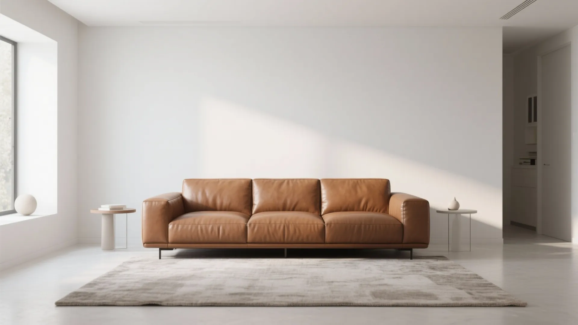 1. Minimalist Contrast with White Walls