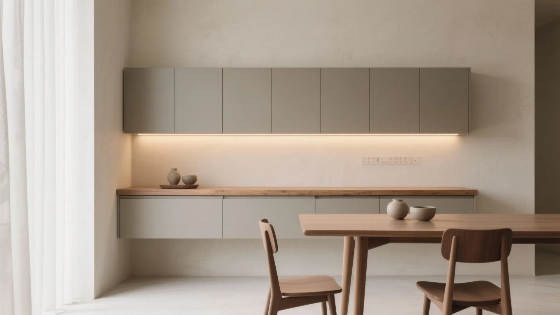 Minimalist Showcase with Concealed Storage