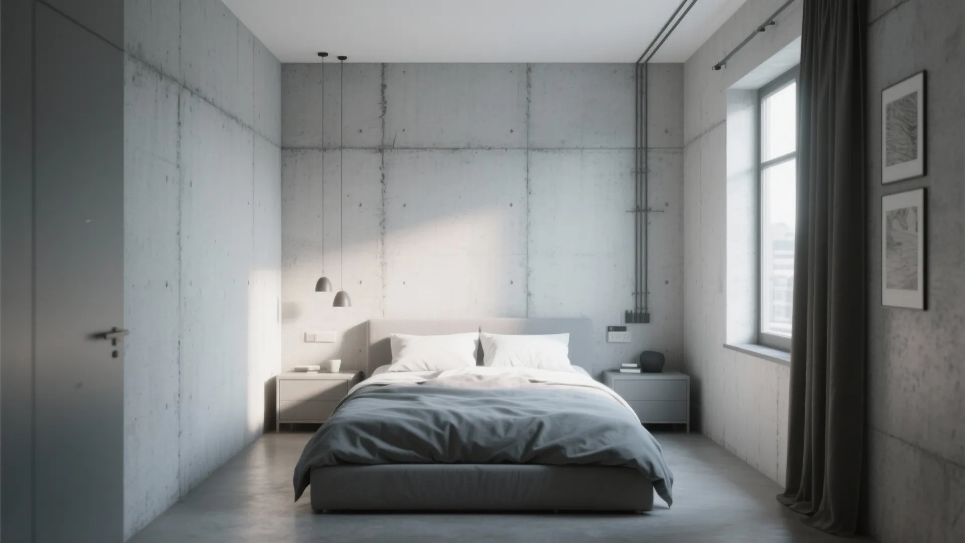 1. Minimalist Concrete Finish