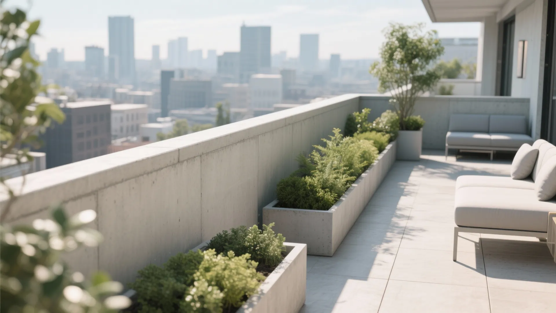 Minimalist Concrete Parapet