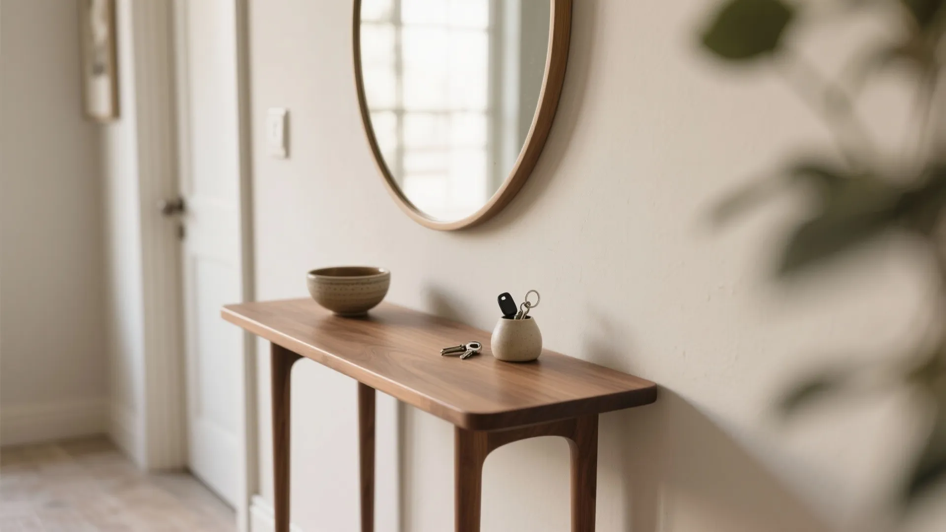 Minimalist console table styling