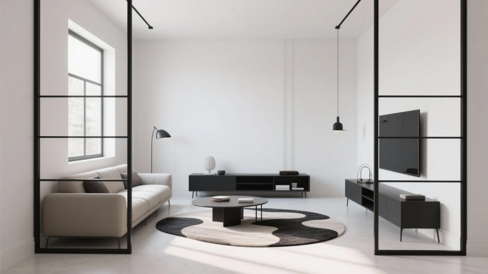 1. Minimalist Contrast with Strong Lines