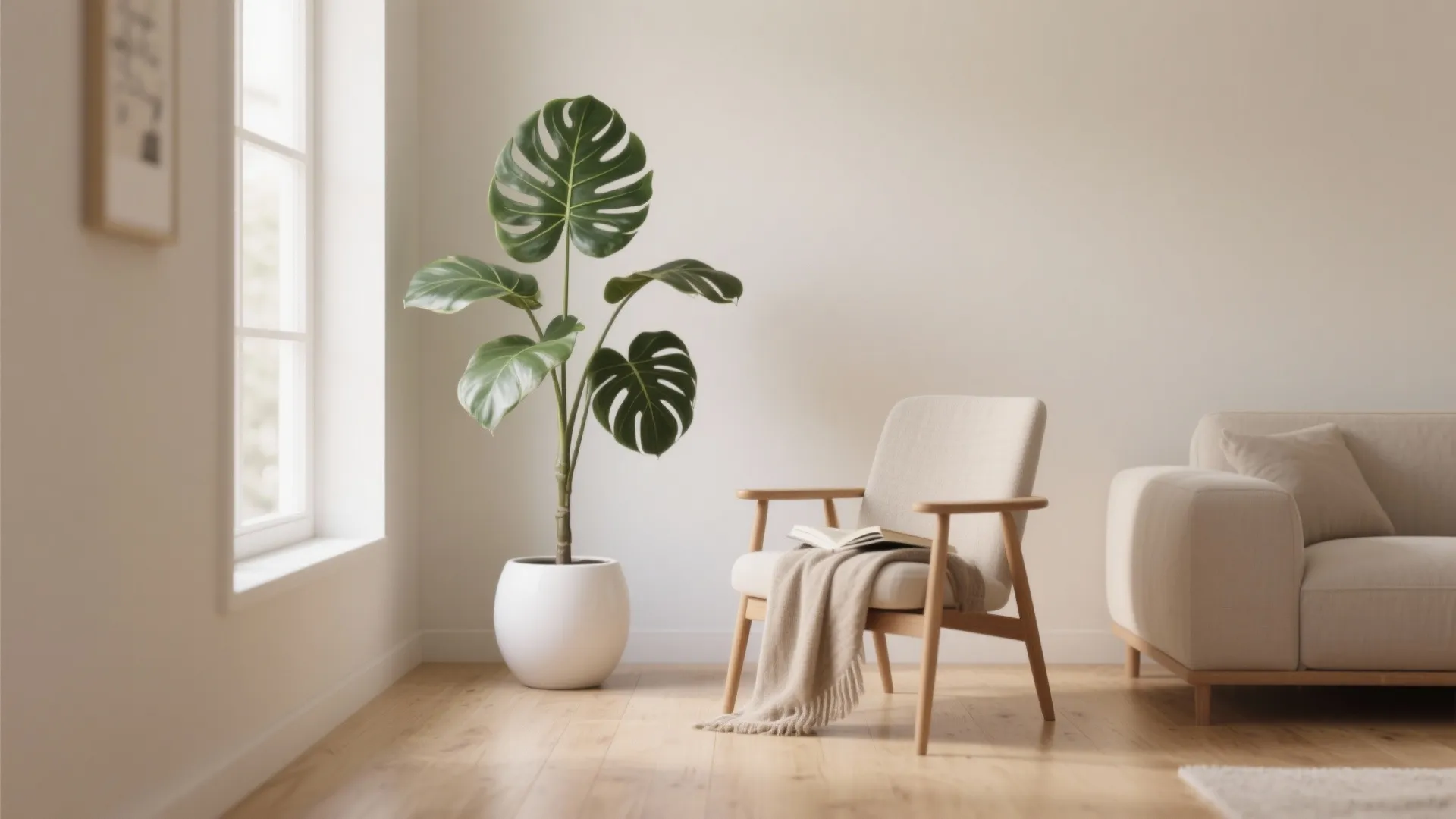 1. Minimalist Corner Plant Display