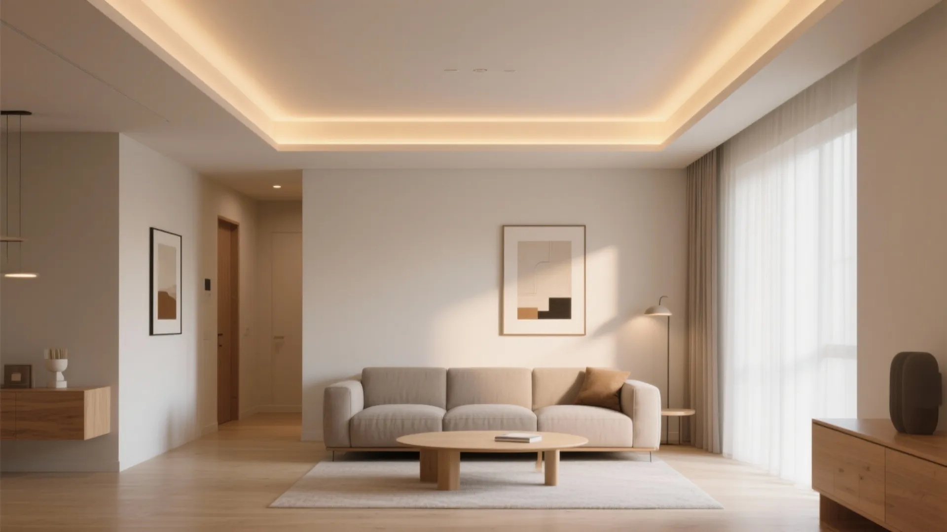 Minimalist Cove Lighting Pop Ceiling