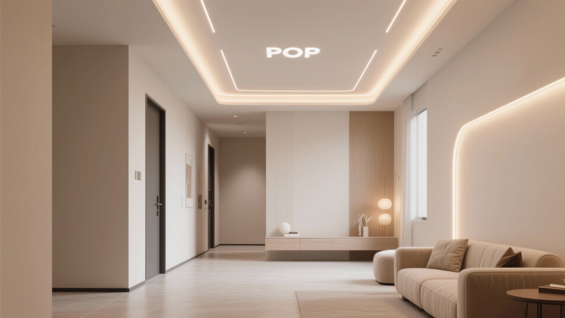 Hall Feels Small? 5 Hall Room POP Design Ideas
