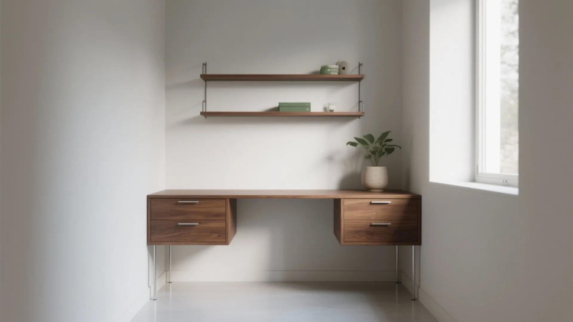 1. Minimalist Floating Desk