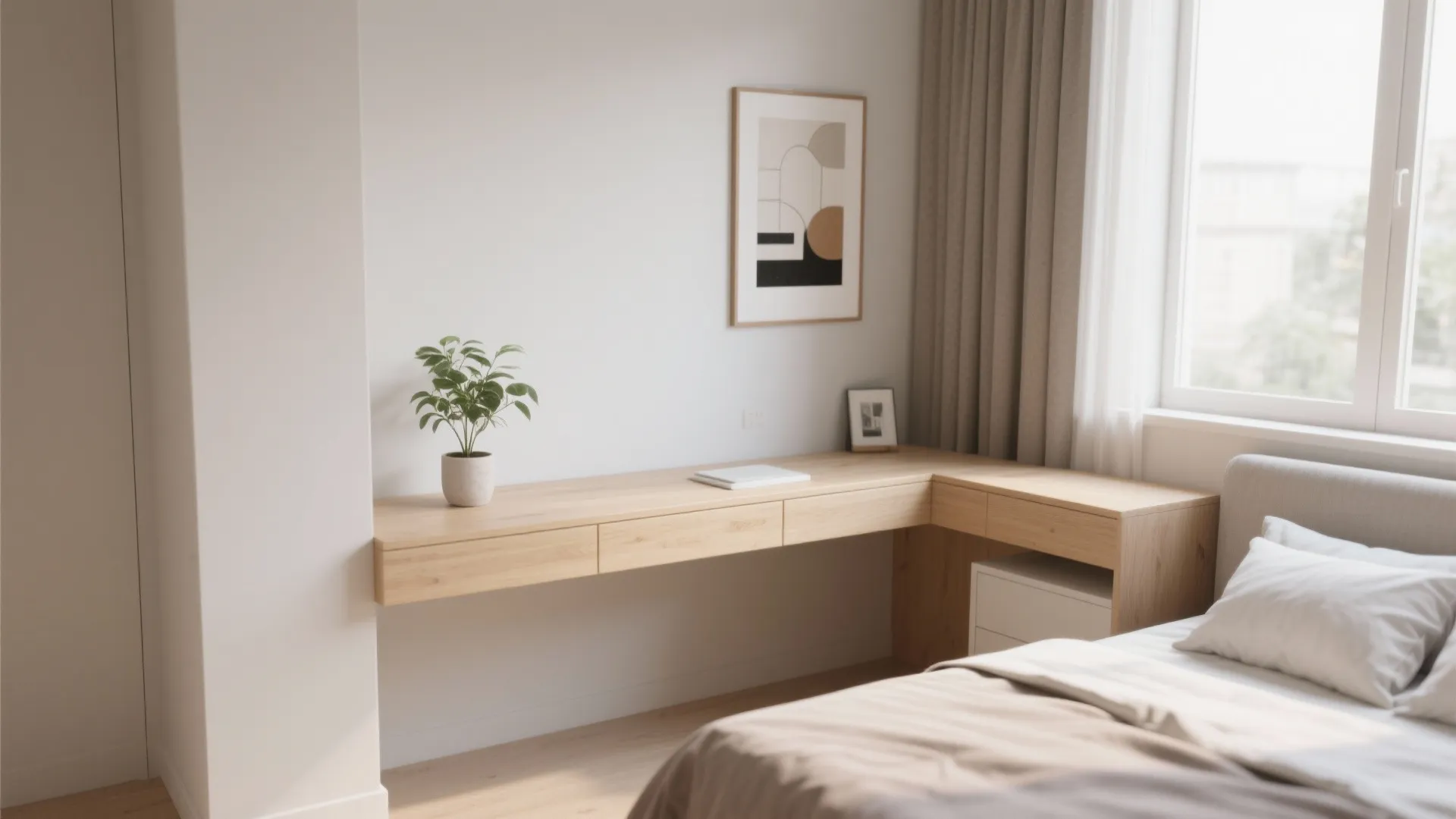 Minimalist Desk in the Corner