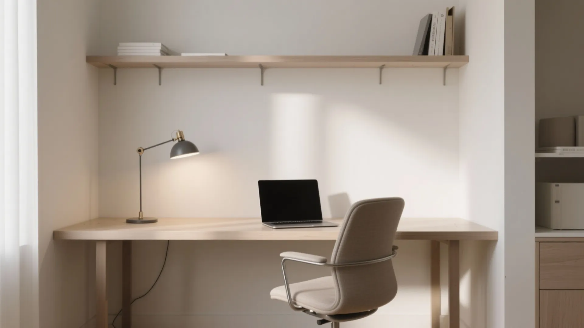 Minimalist desk setup