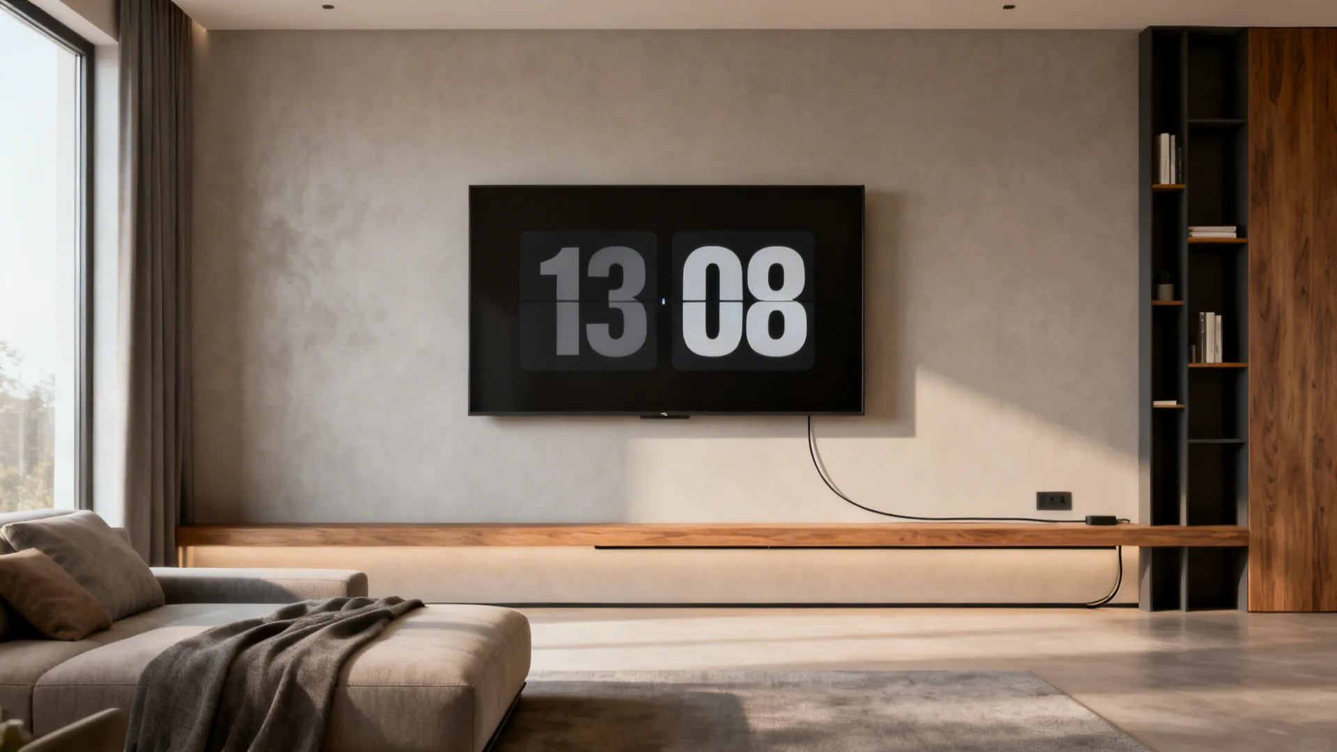 Big Digital Wall Clock Ideas for Living Rooms