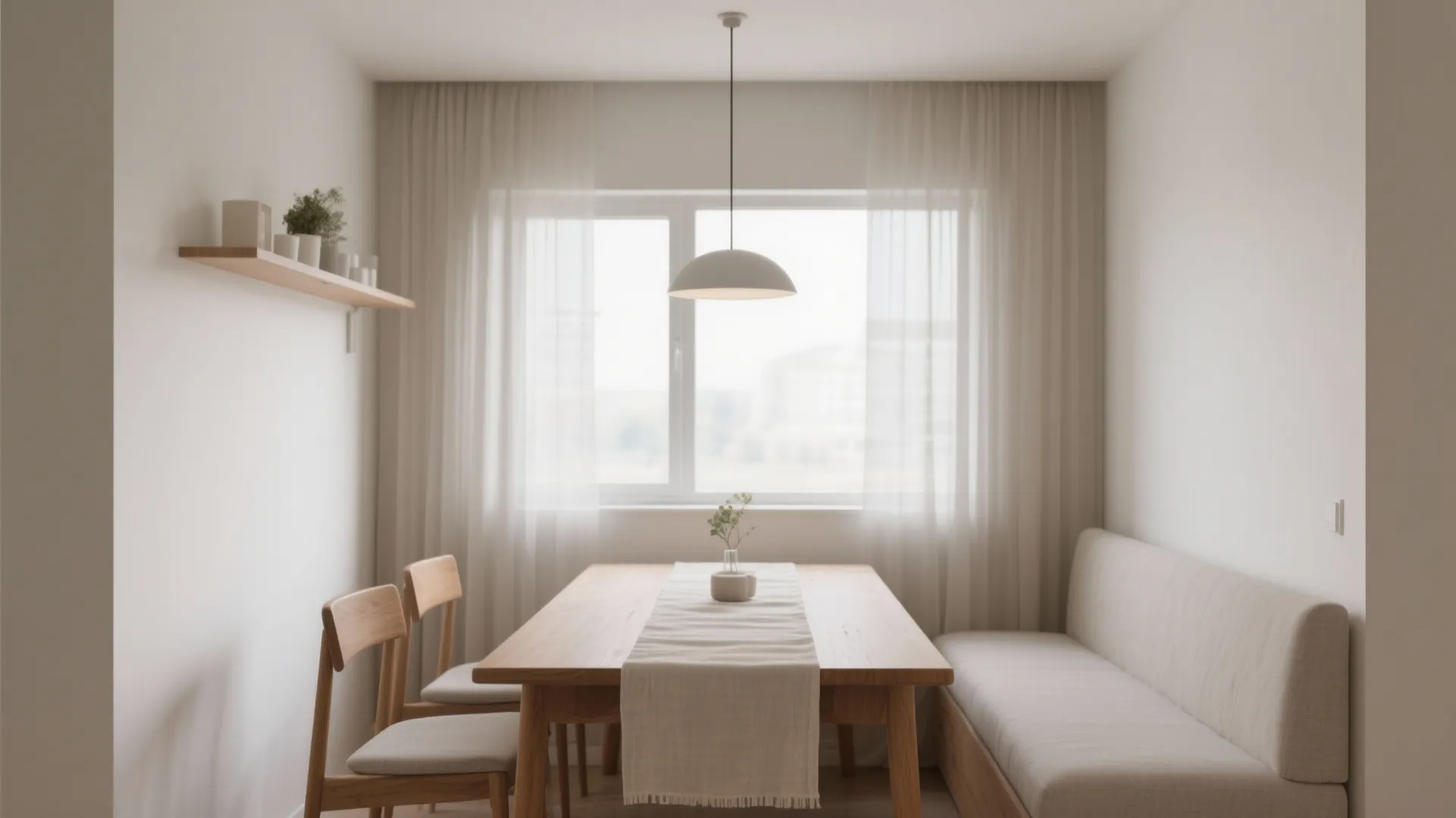 Cozy Minimalist Dining Layout