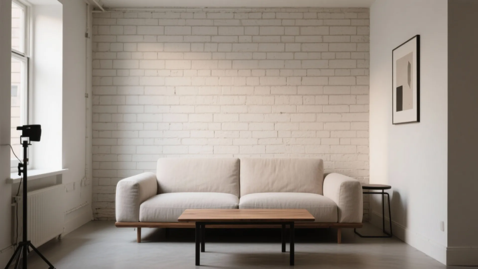 Minimalist Stretcher Bond Feature Wall