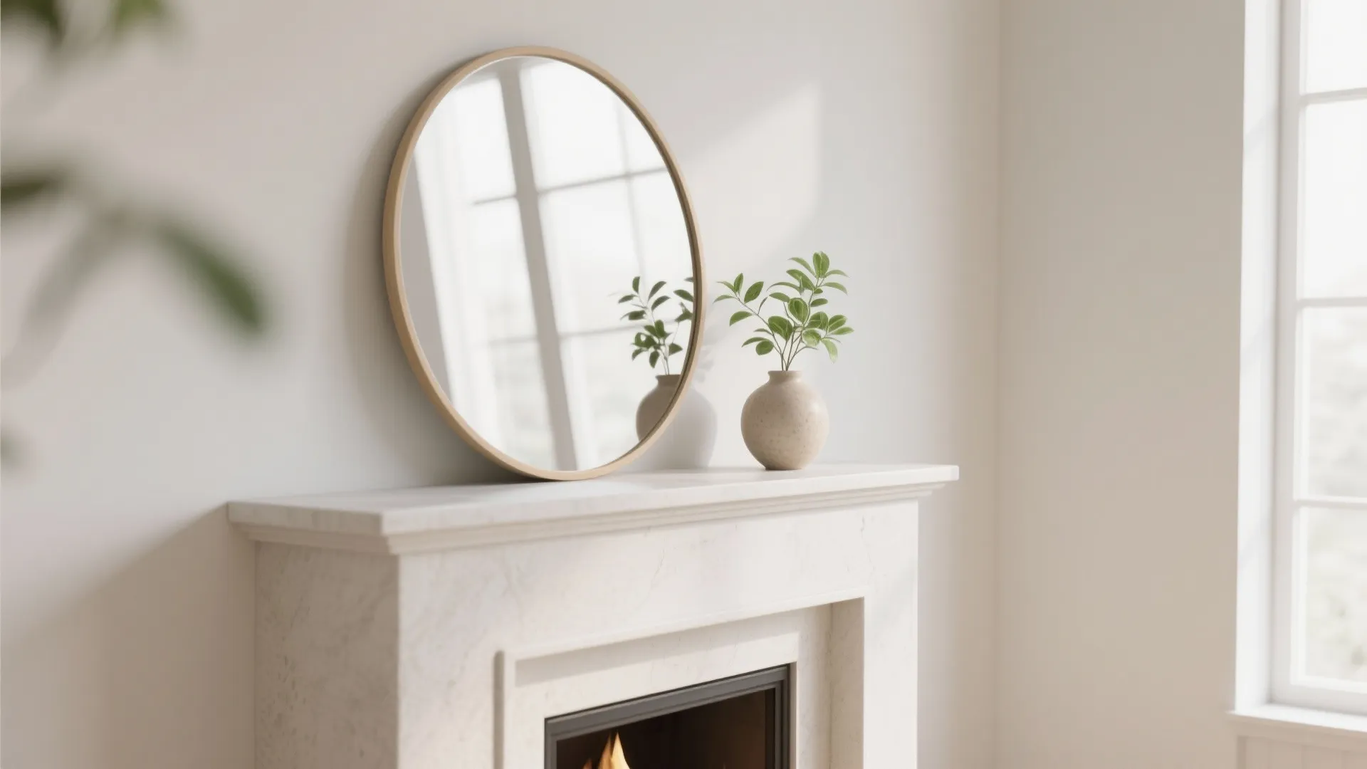 1. Minimalist Mantel Styling