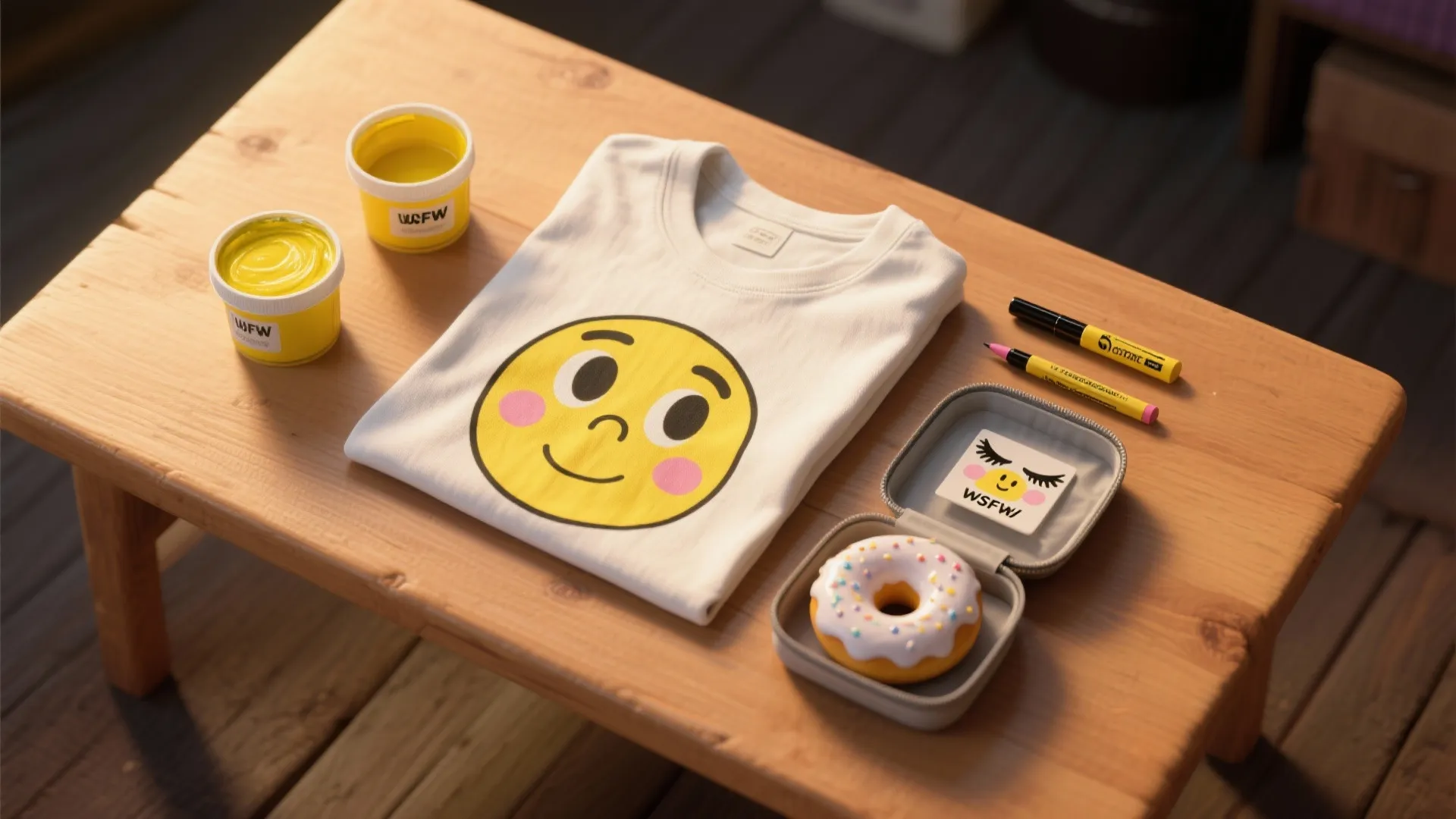 2. Minimalist Homer: T-Shirt Graphic and Yellow Face Paint