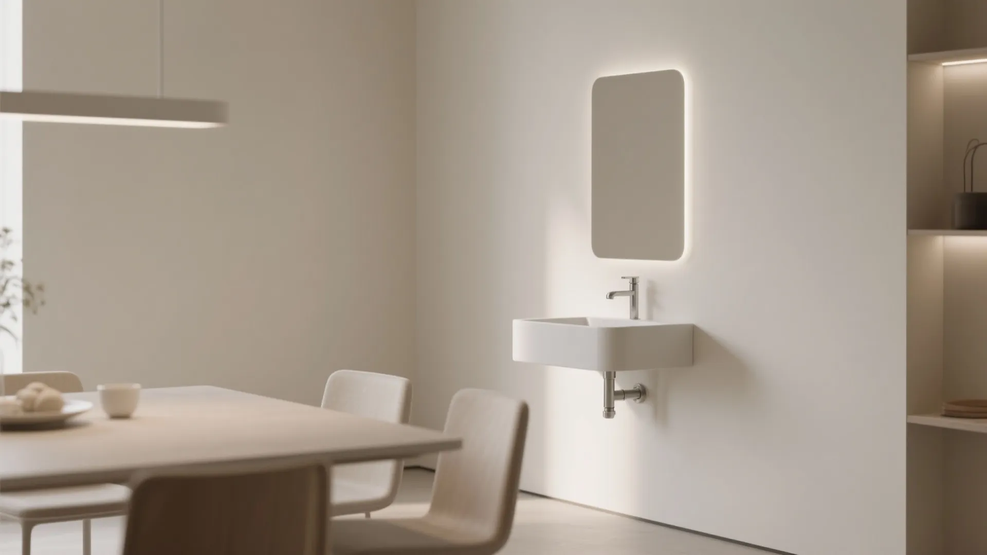 Minimalist Floating Basin Design