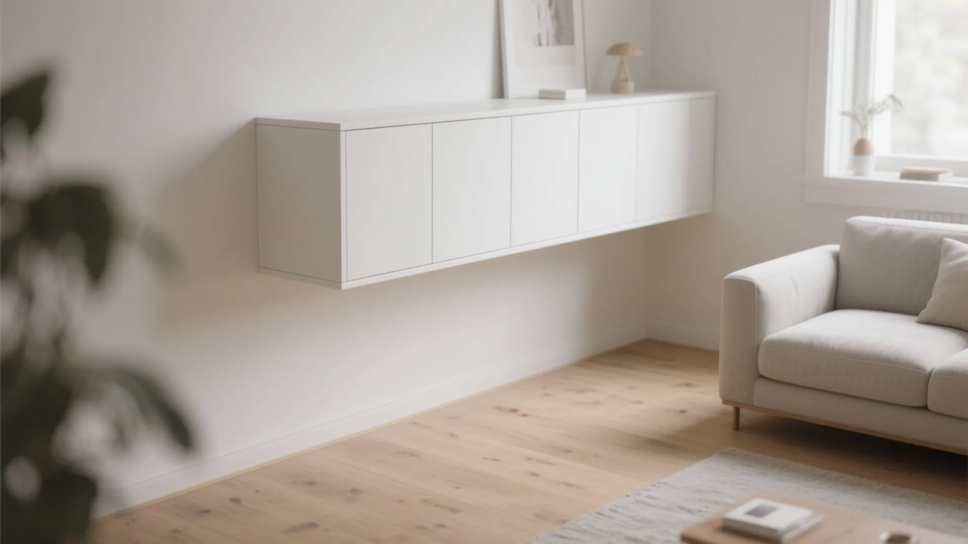 6. Minimalist Floating Cabinet