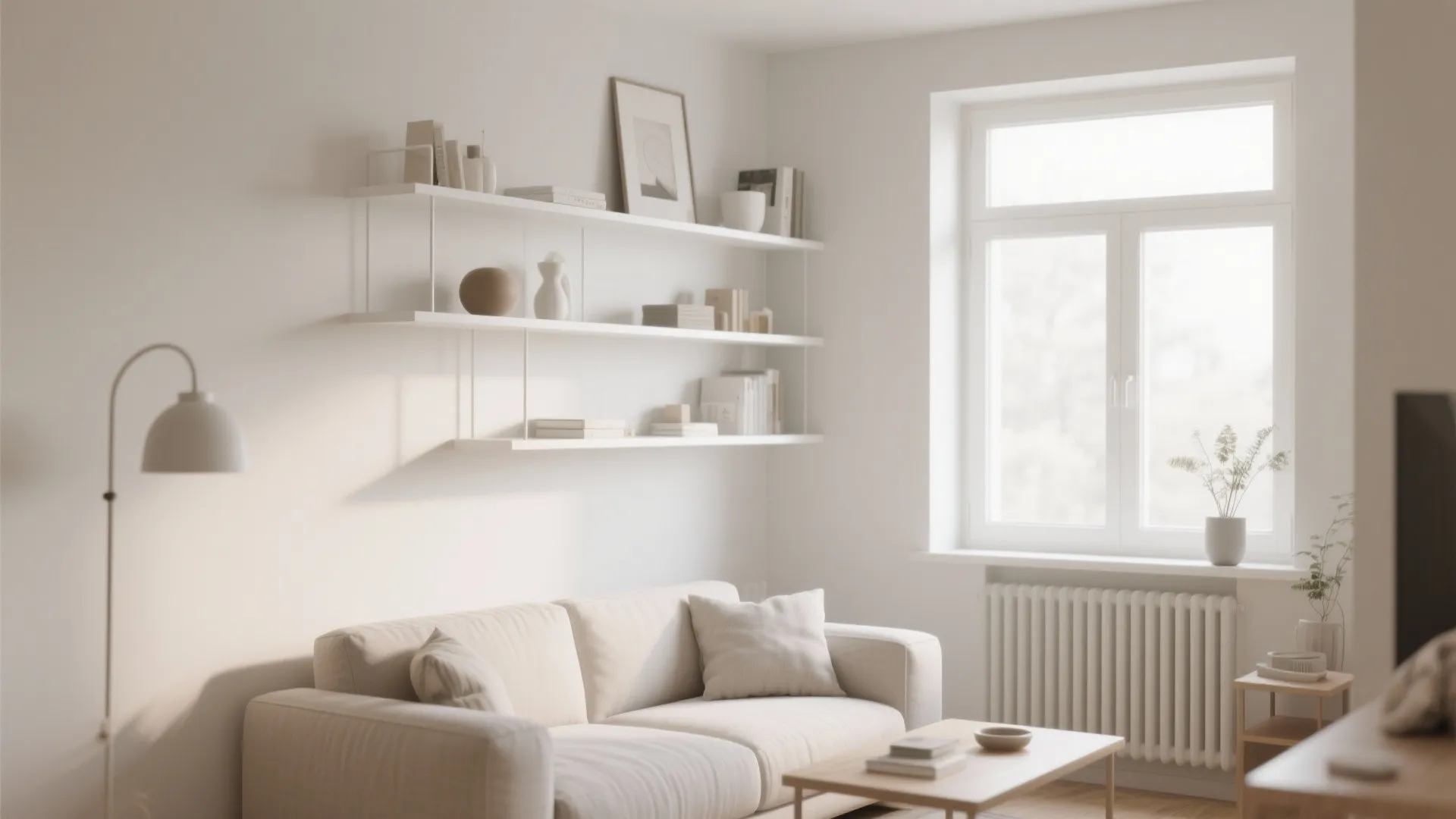 1. Minimalist Floating Shelves