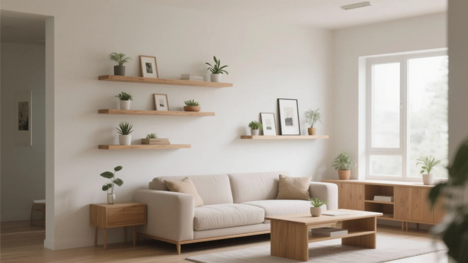 1. Minimalist Floating Shelves