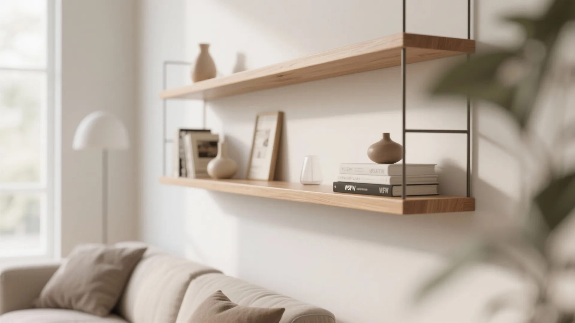 1. Minimalist Floating Shelves