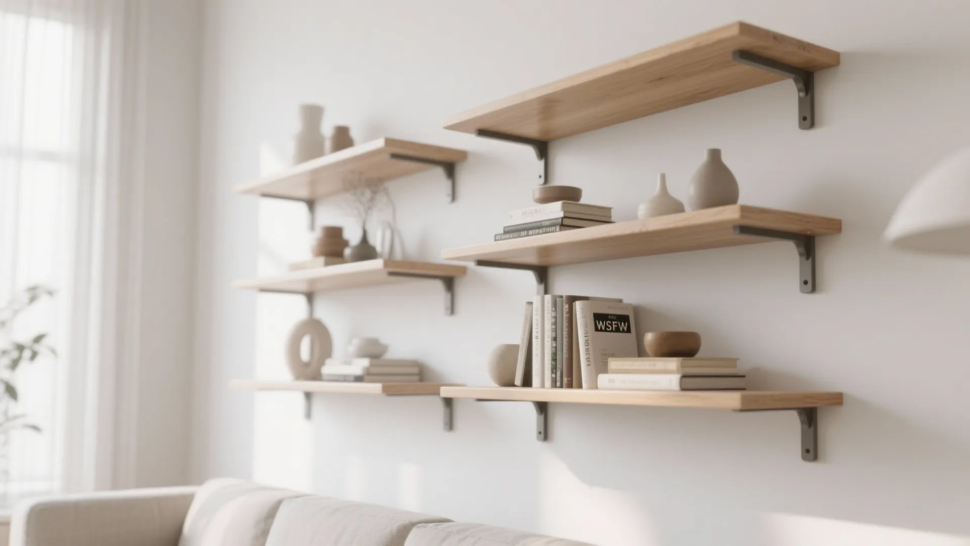 1. Minimalist Floating Shelves