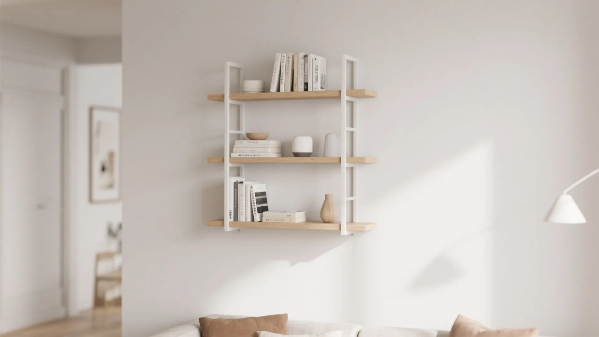 Minimalist shelving for a clutter-free look