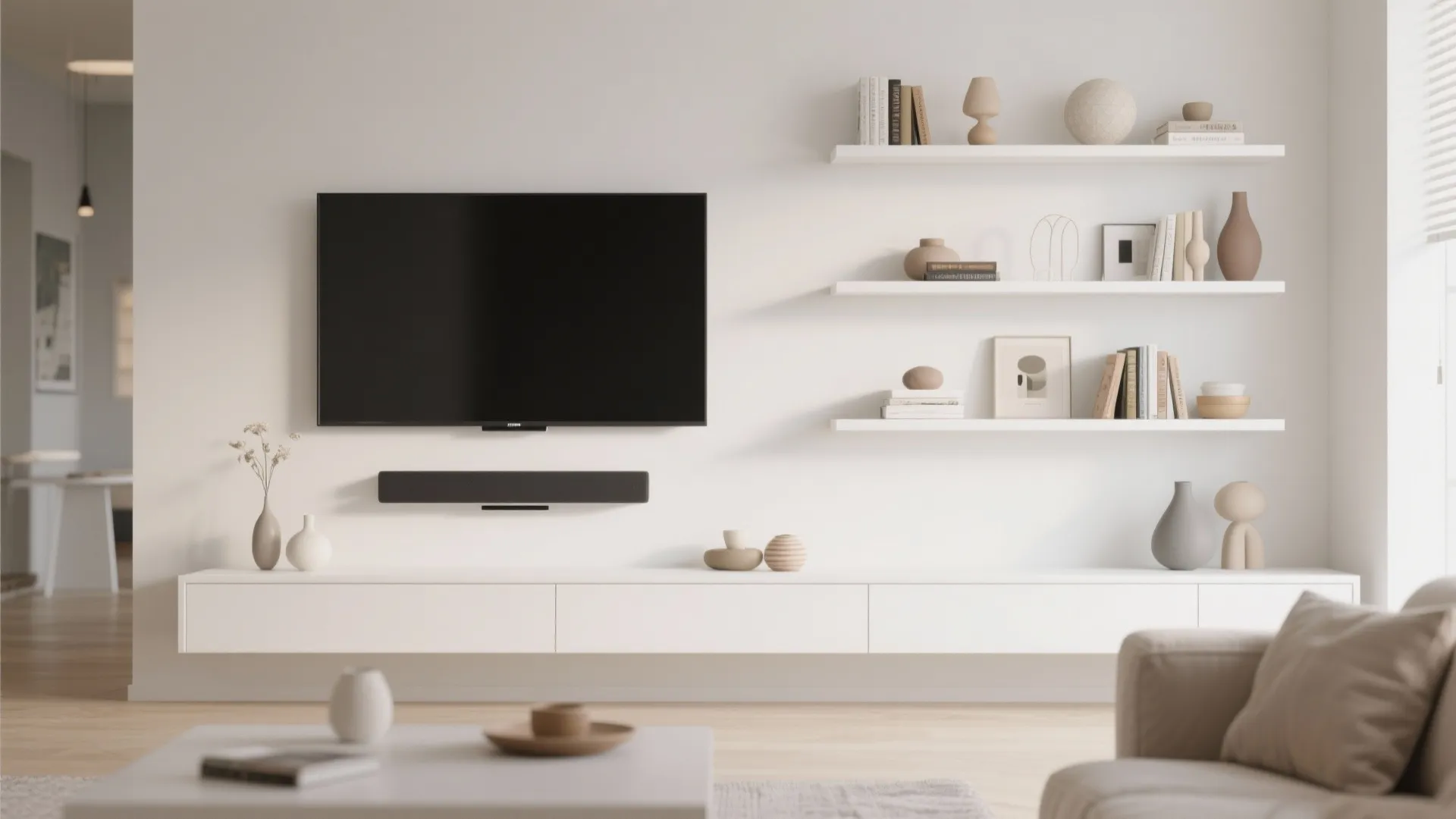 1. Minimalist Floating Shelves