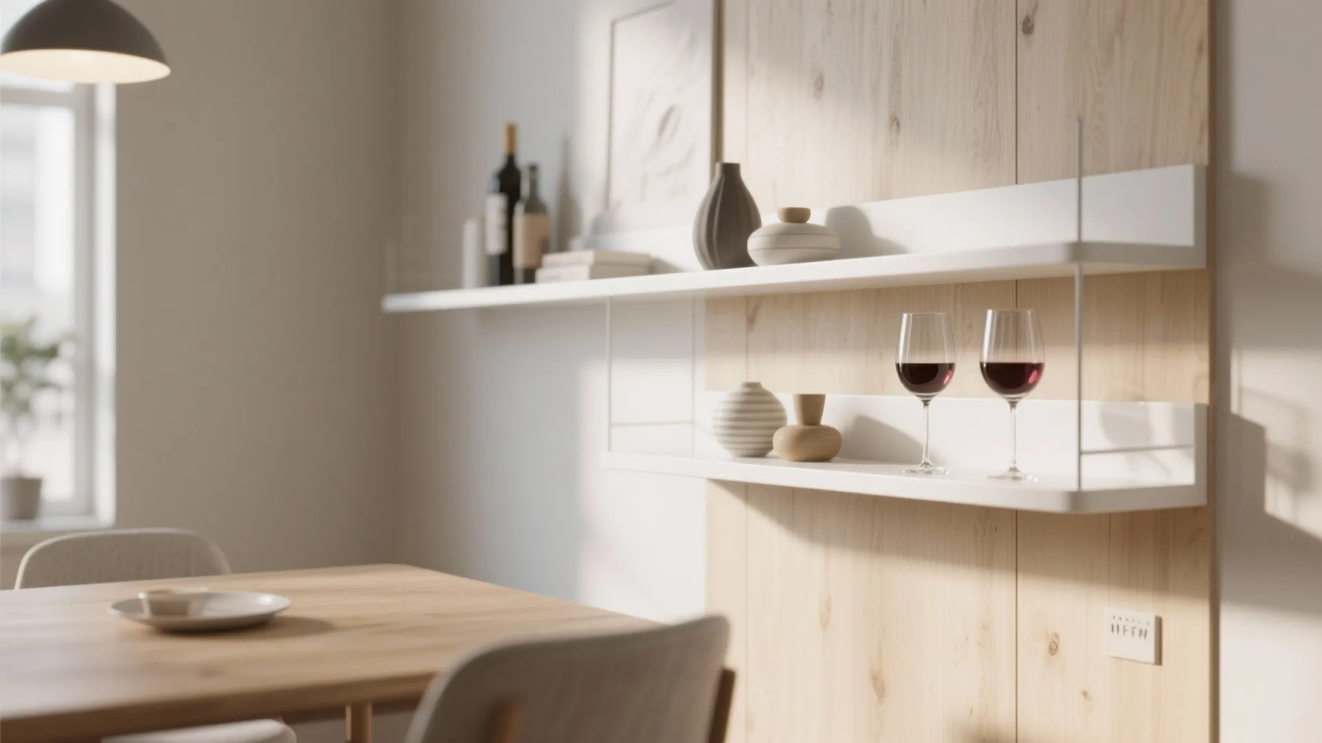 1. Minimalist Floating Shelves
