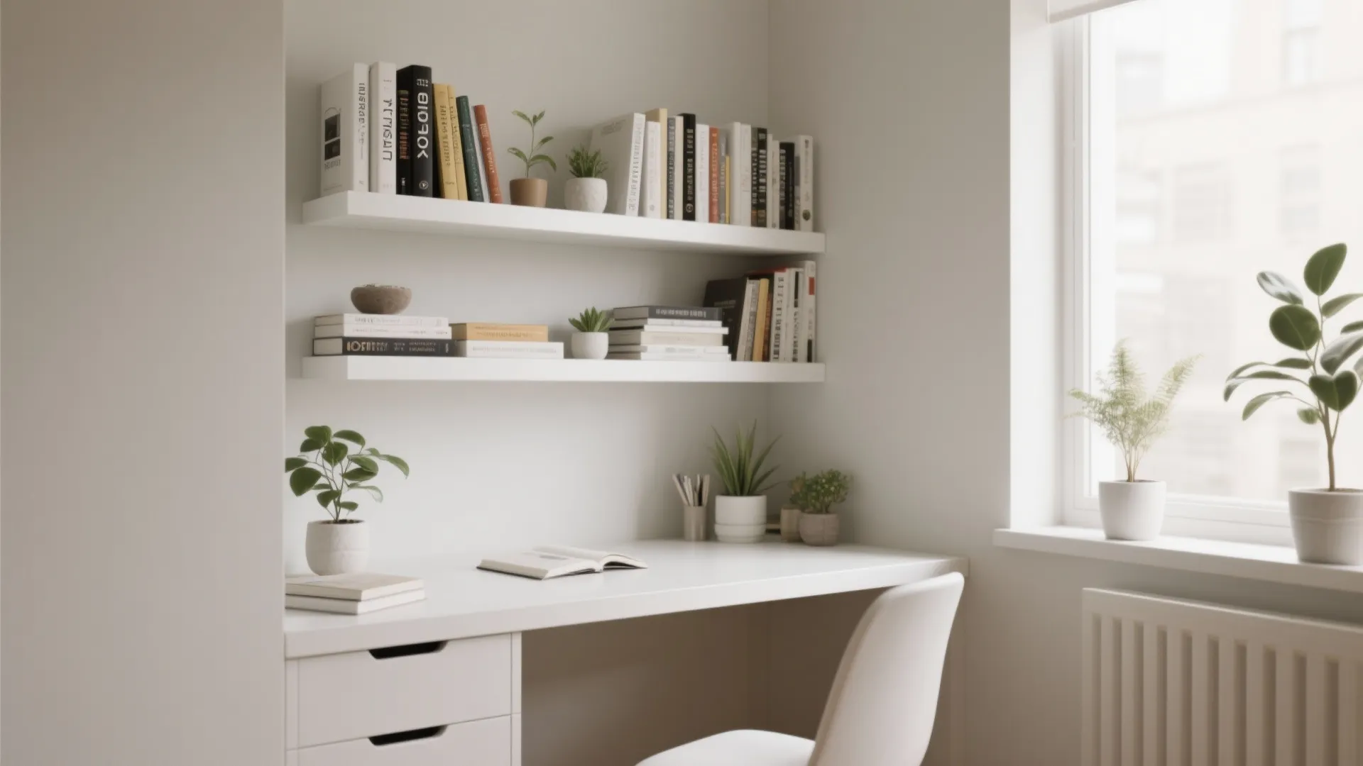 1. Minimalist Floating Shelves