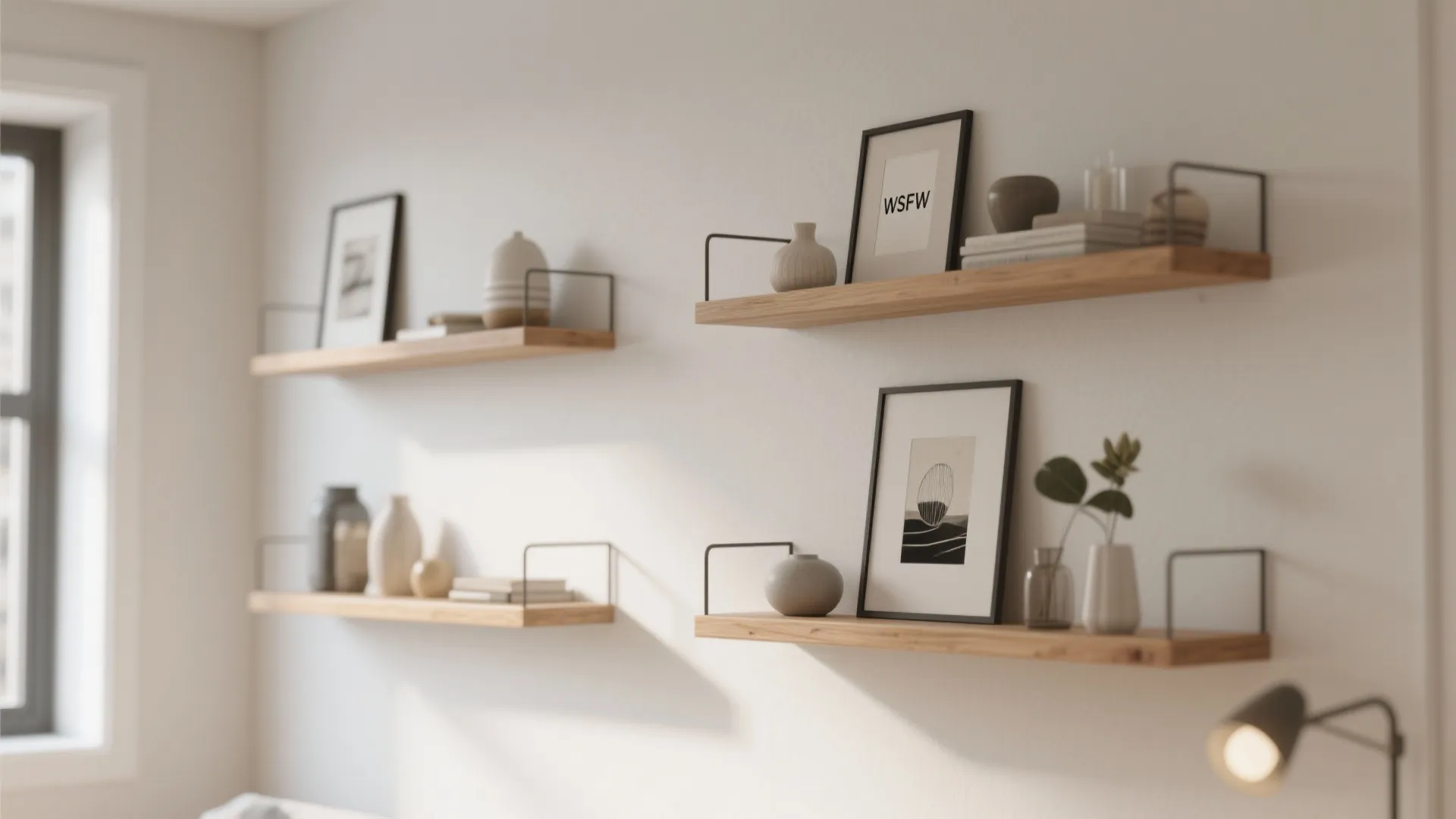 1. Minimalist Floating Shelves