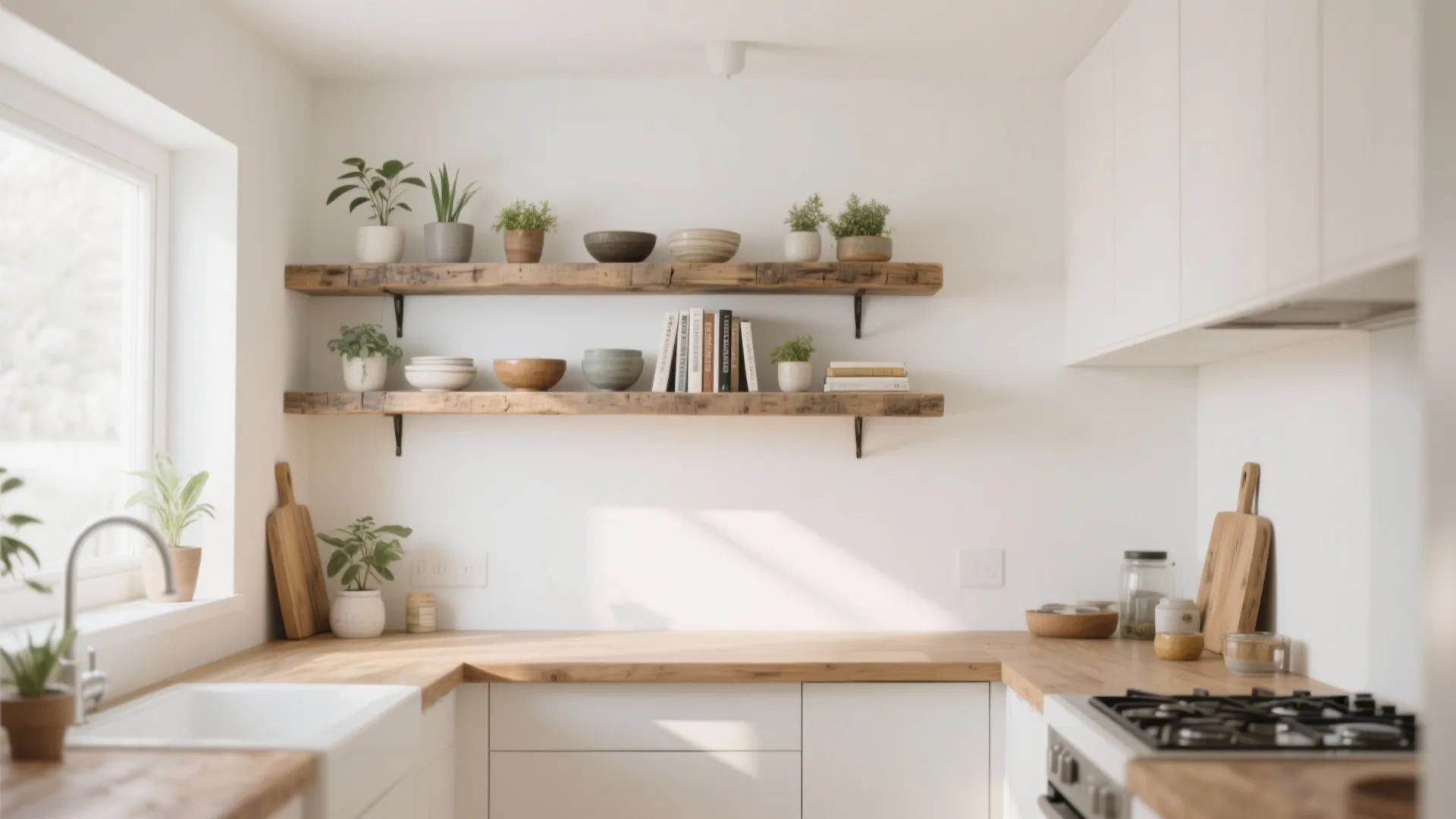 DIY Floating Shelves with Minimalist Aesthetic