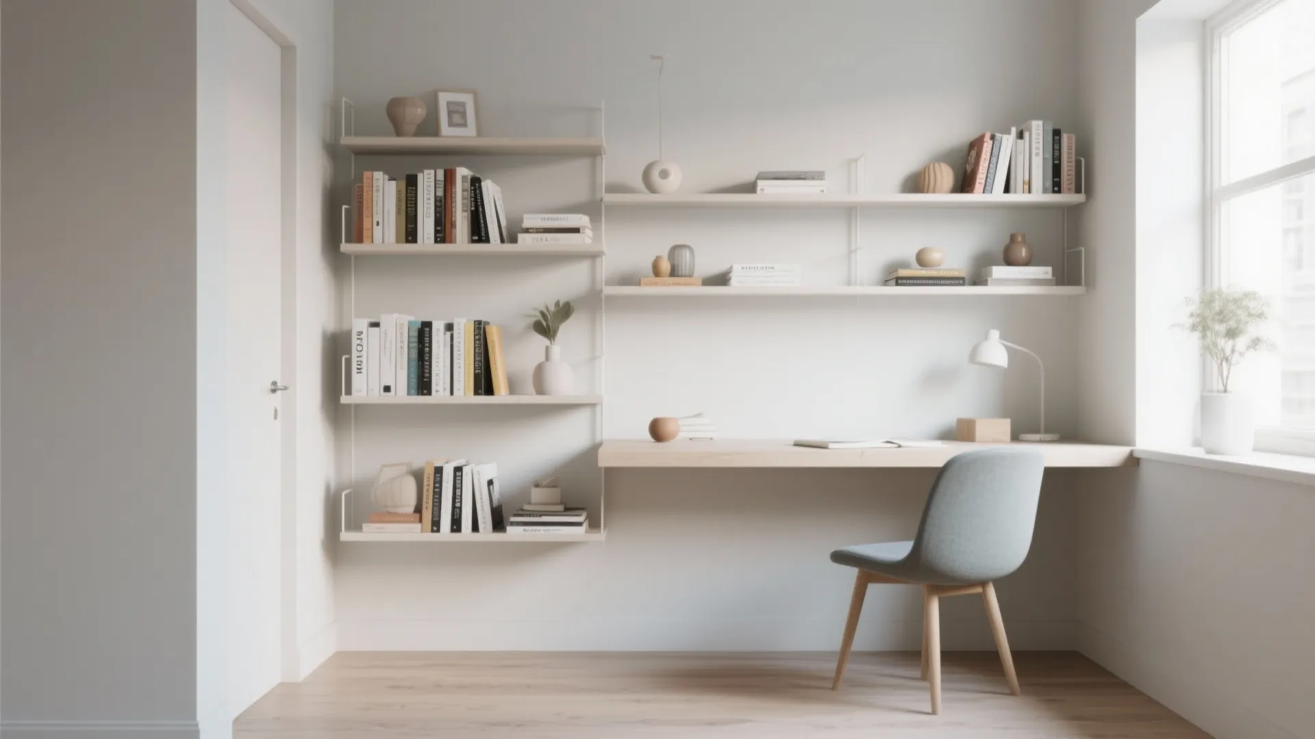 Minimalist shelving solutions