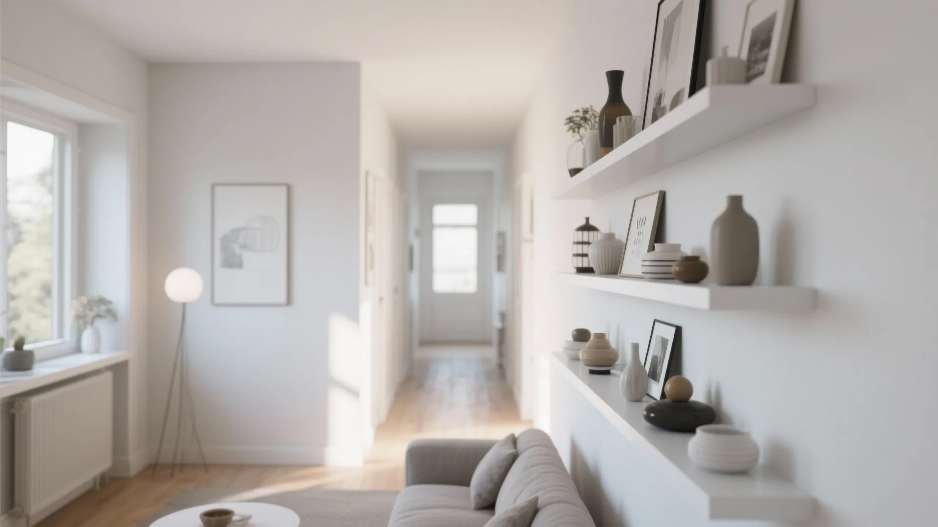 1. Minimalist Floating Shelves