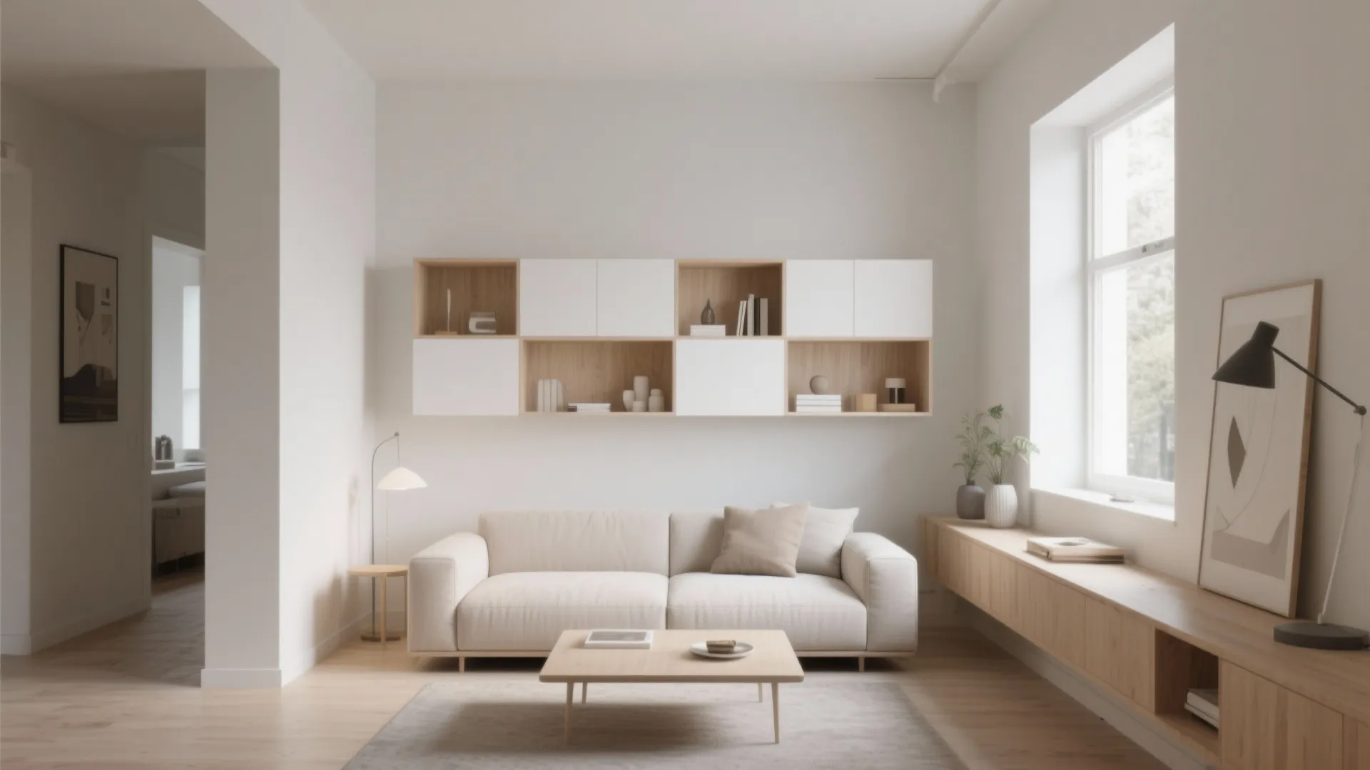 1. Minimalist Floating Storage