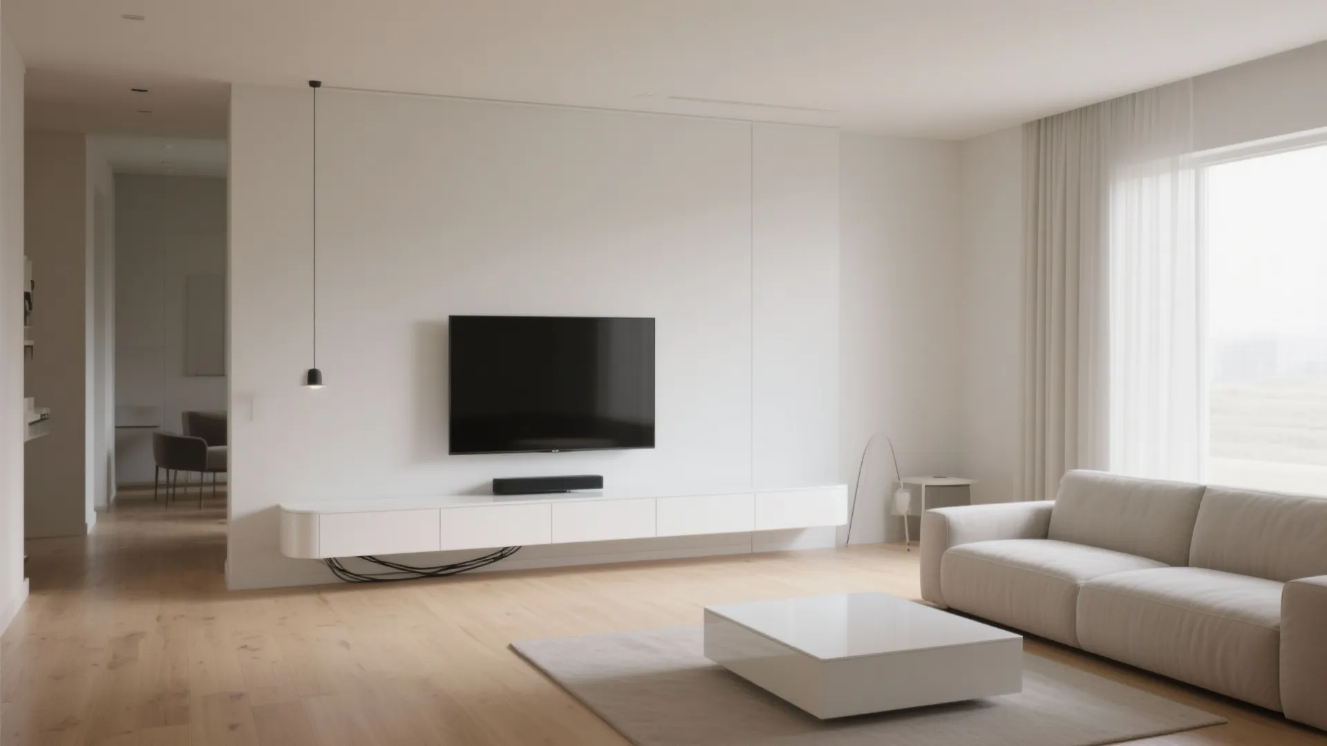 1. Minimalist Floating TV Unit