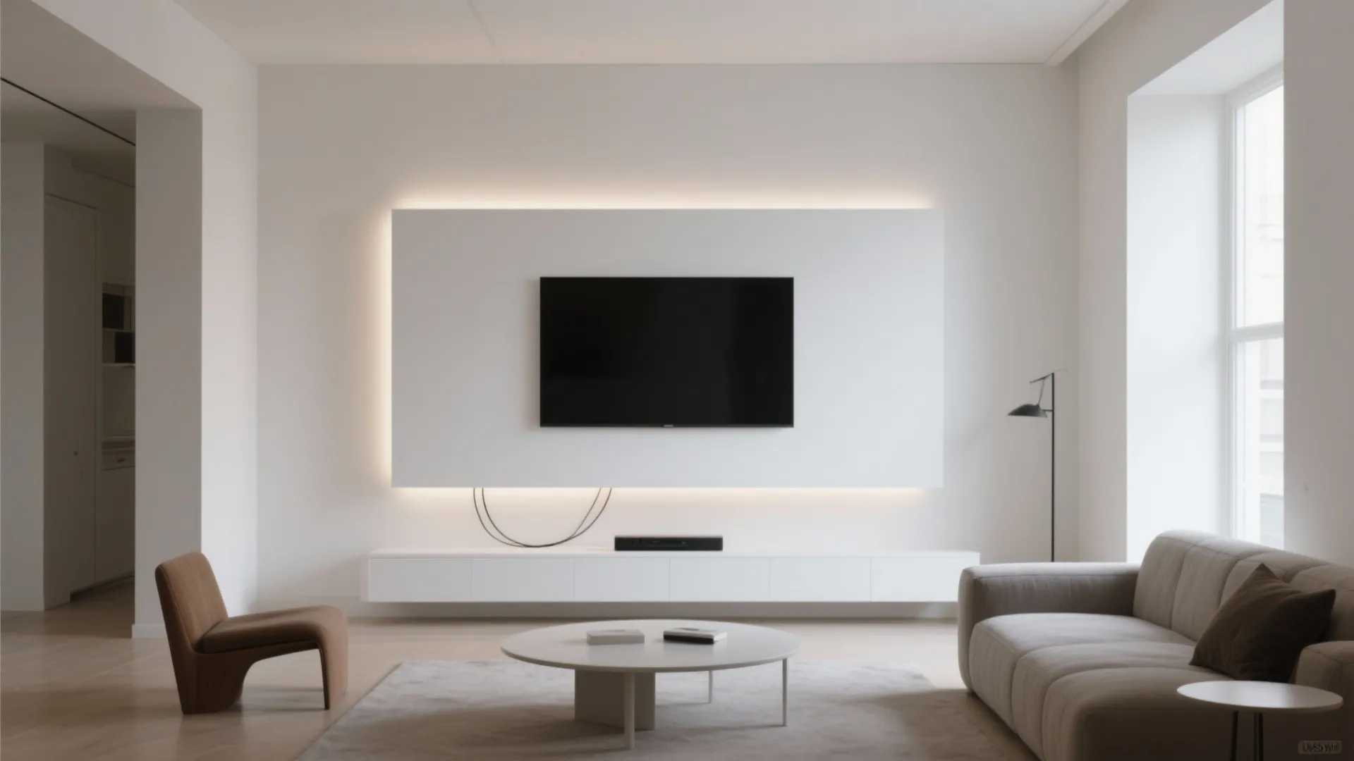 Minimalist floating panel