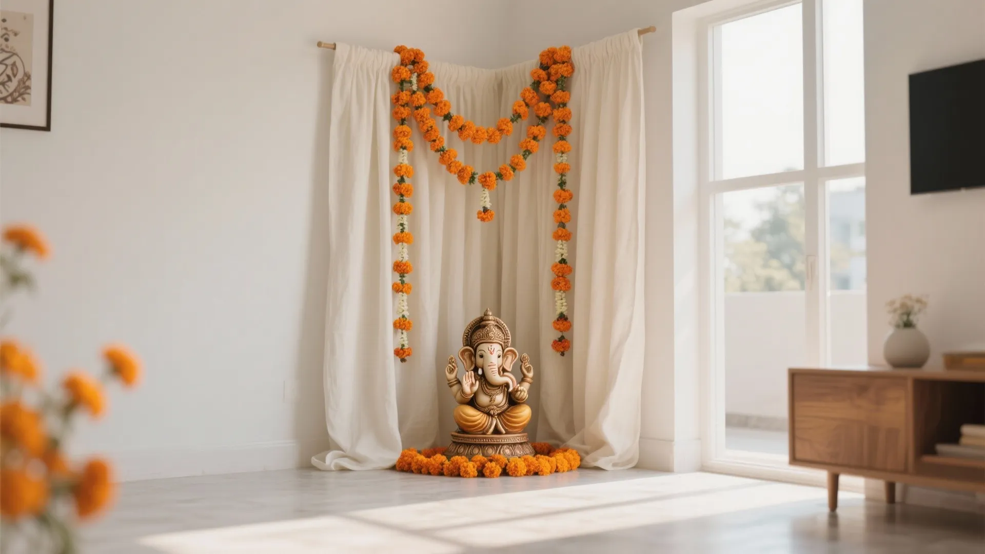 Minimalist Floral Backdrop