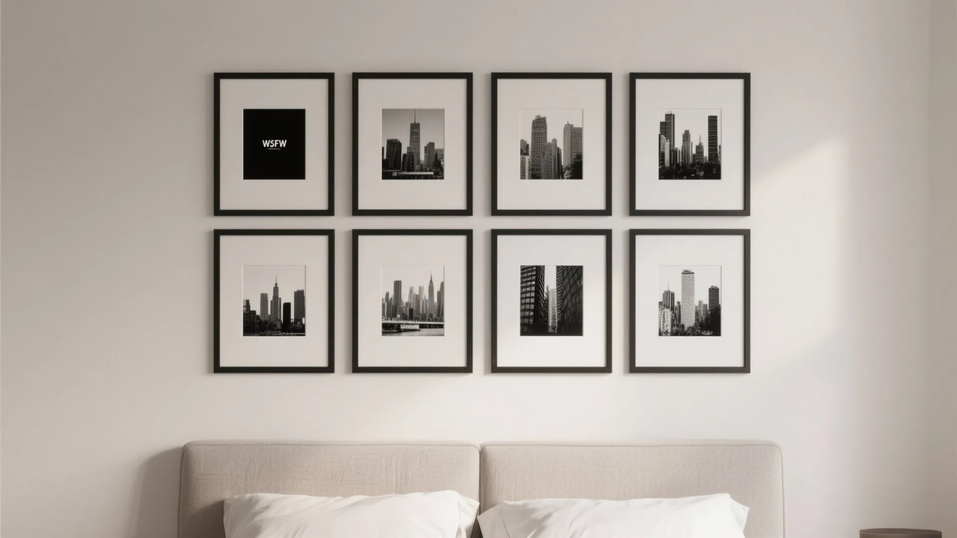 1. Minimalist Framed Art Collections