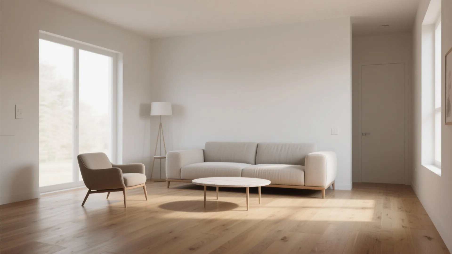 1. Minimalist furniture placement