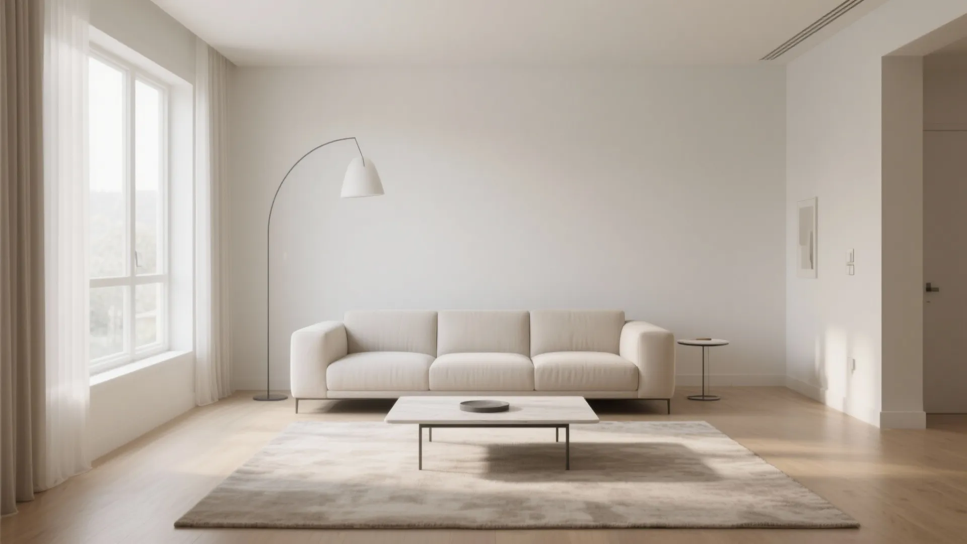 1. Minimalist furniture arrangement