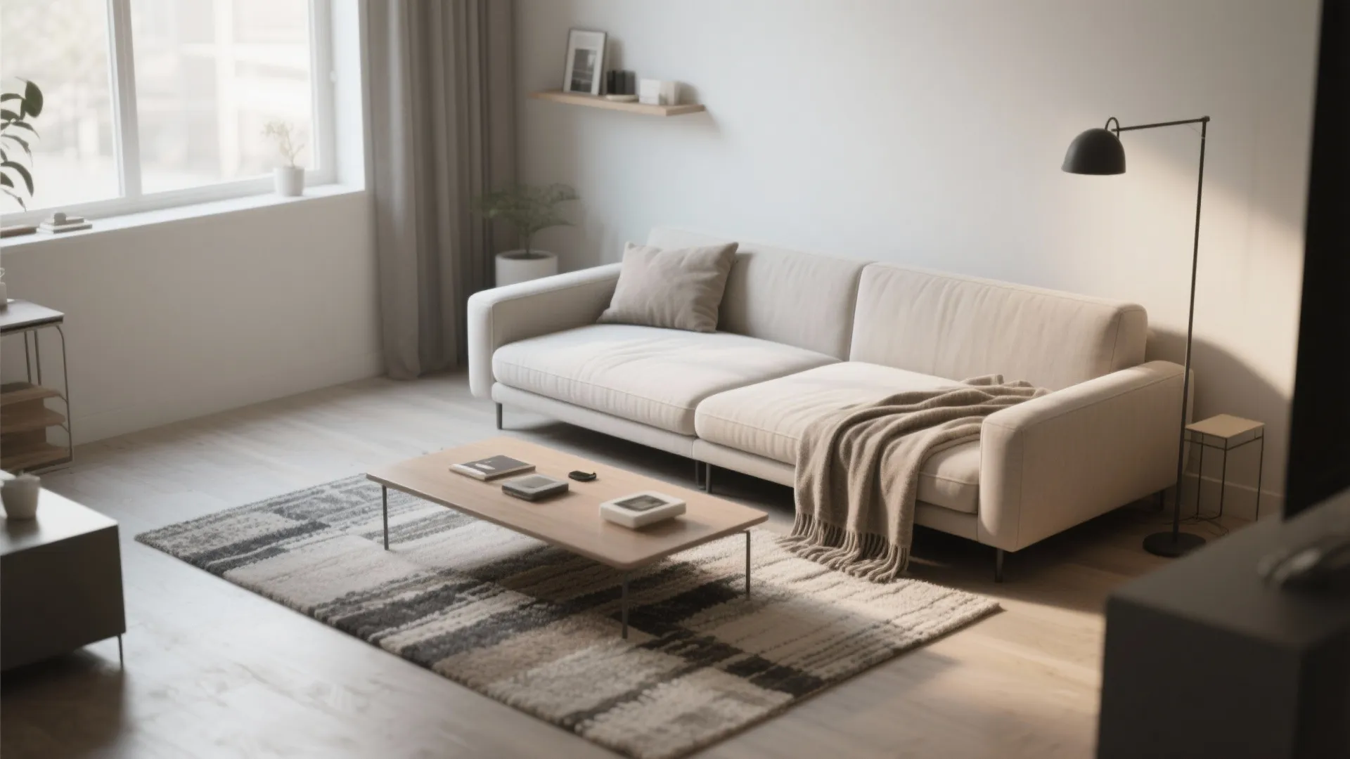 1. Minimalist Futon with Clean Lines
