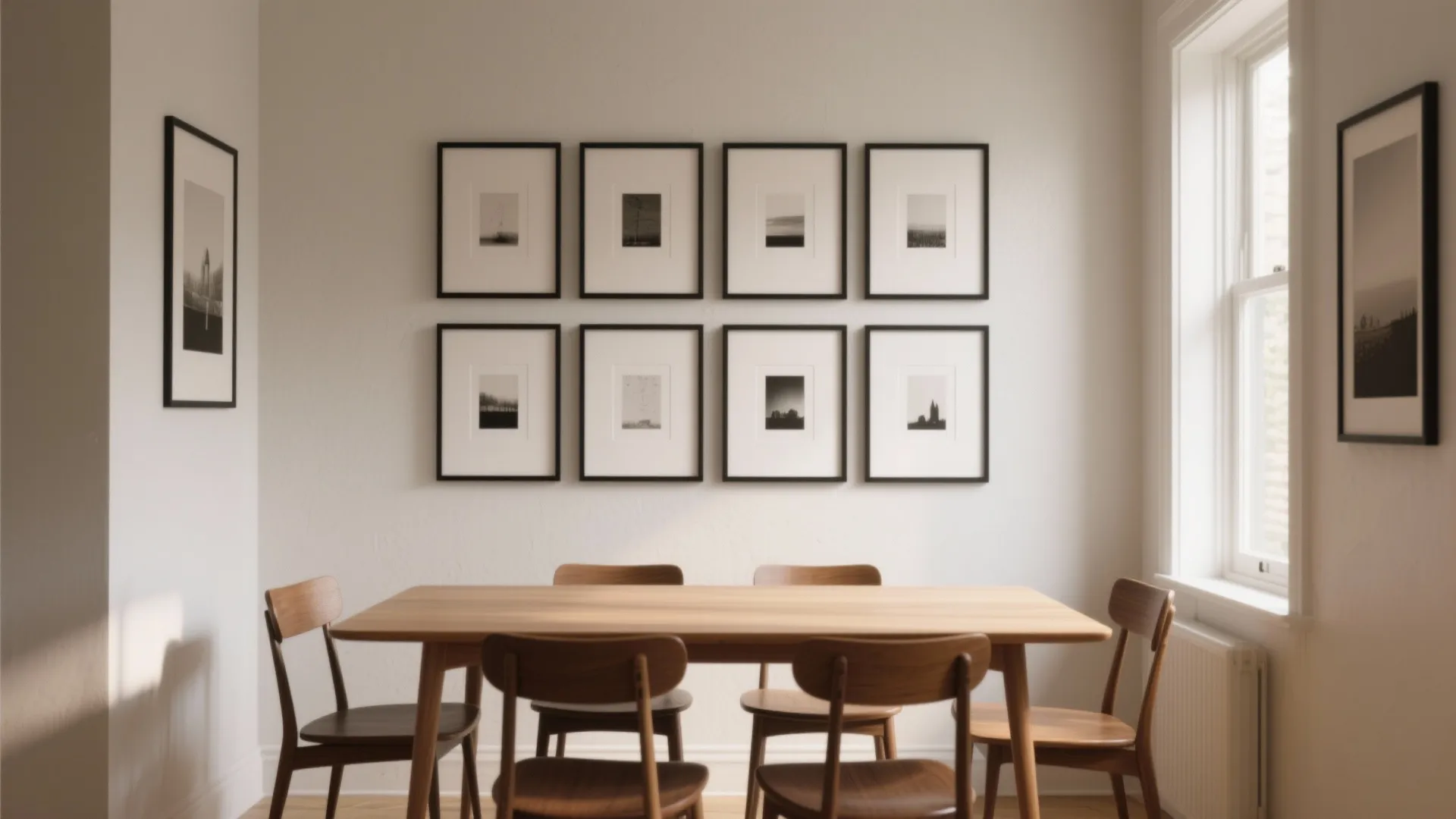 Minimalist Gallery Wall for Dining Rooms
