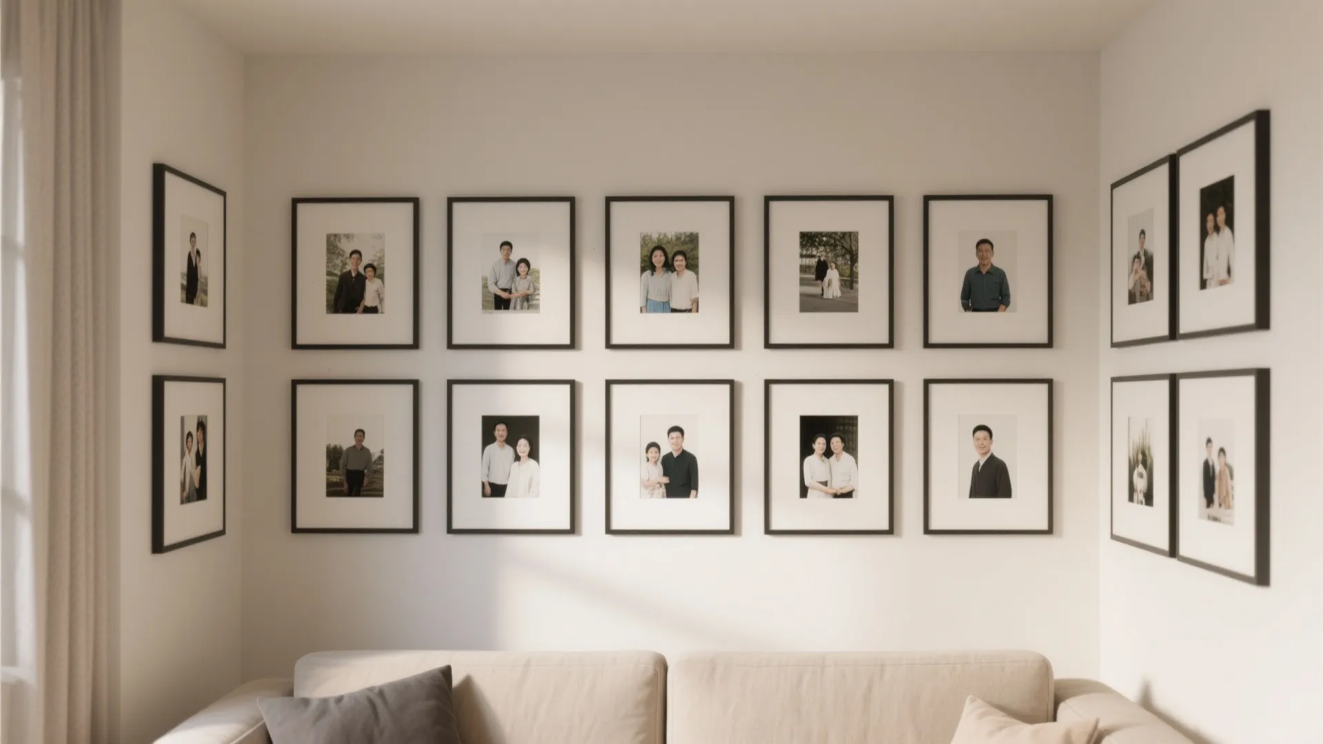 Minimalist gallery wall