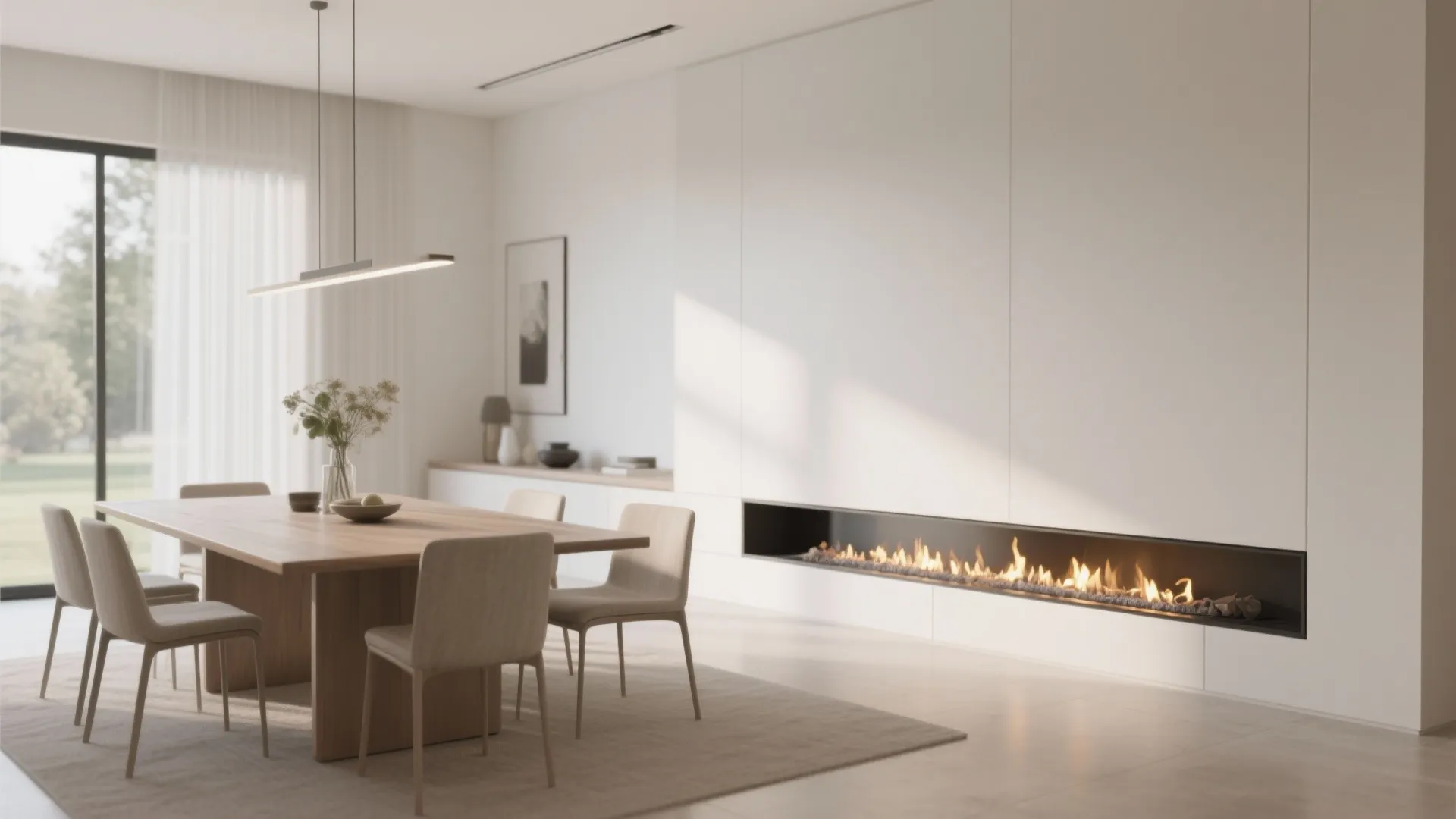 5. Minimalist Gas Fireplace