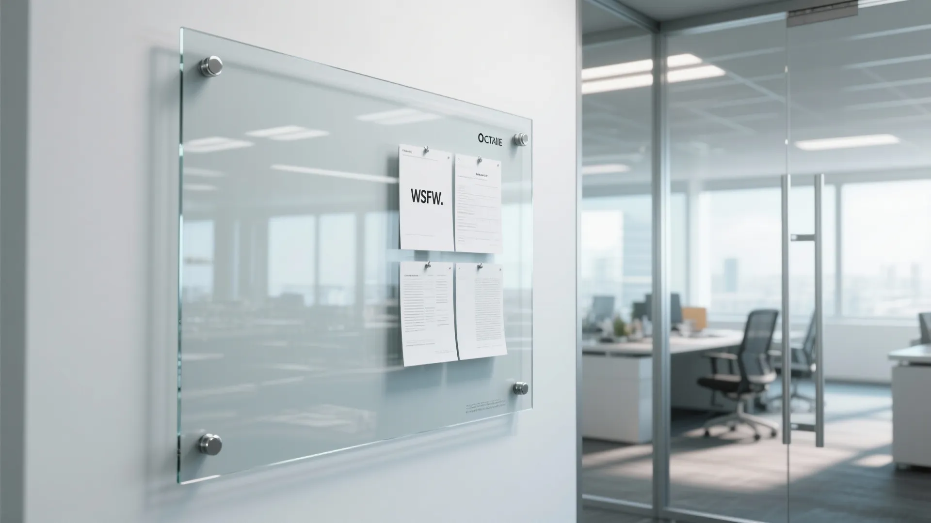 2. Minimalist Glass Board