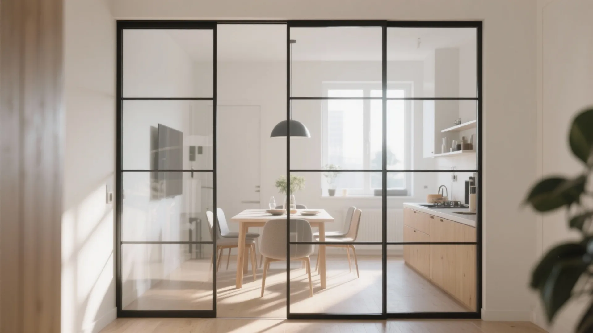 1. Minimalist Glass Panels