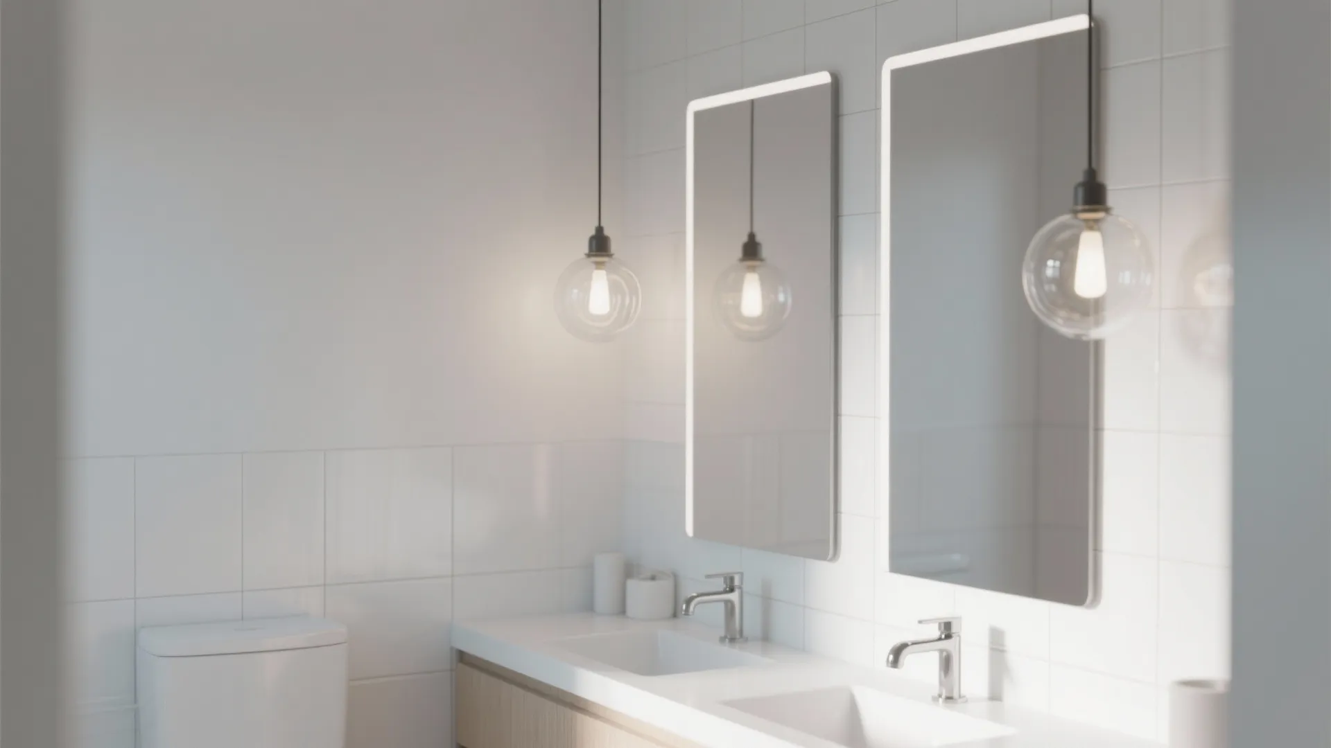 1. Minimalist Glass Globe Pendants