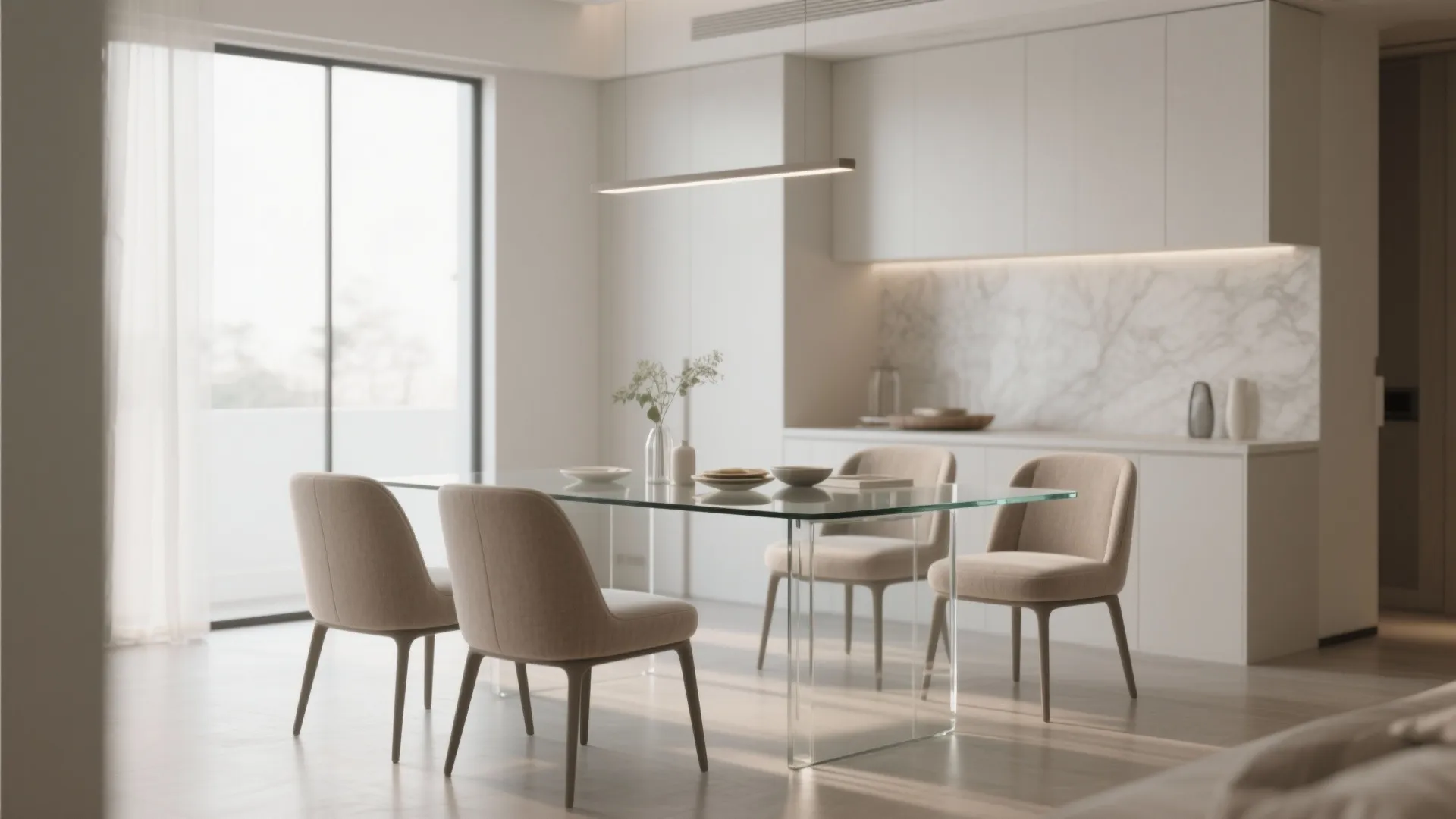 Minimalist Glass Table Elegance