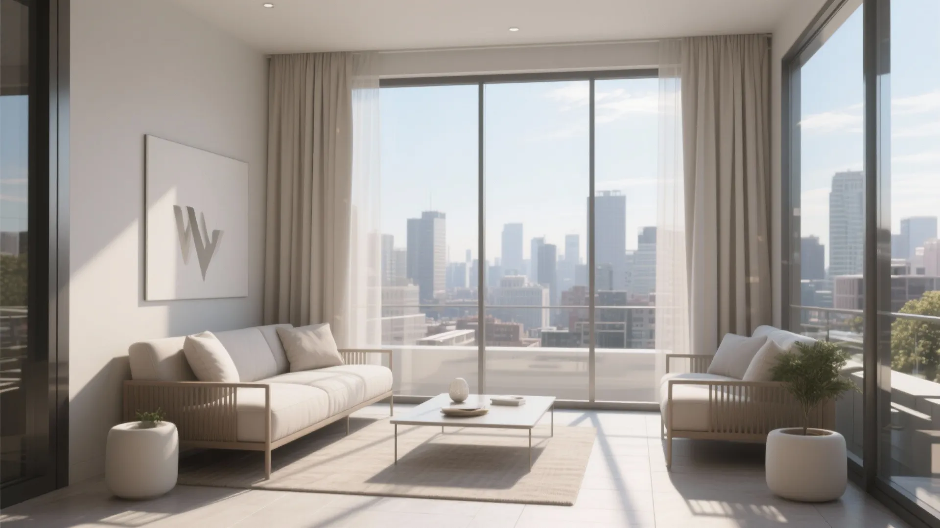 Minimalist Glass Wall